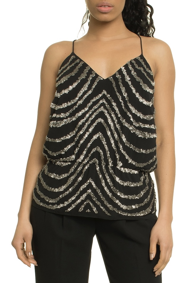 Georgette Zebra Embroidery Alcinha