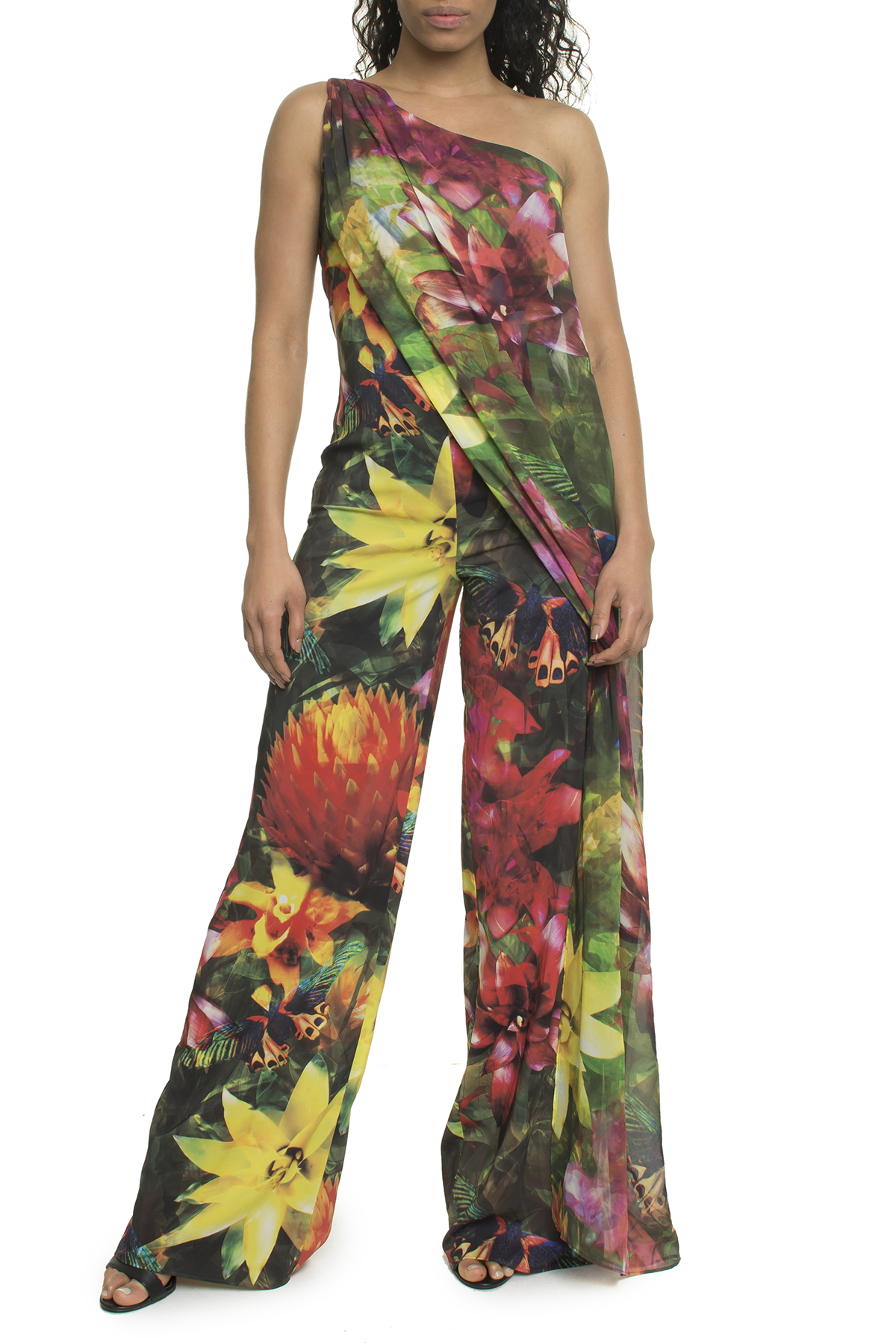 Macacão Estampado Um Ombro