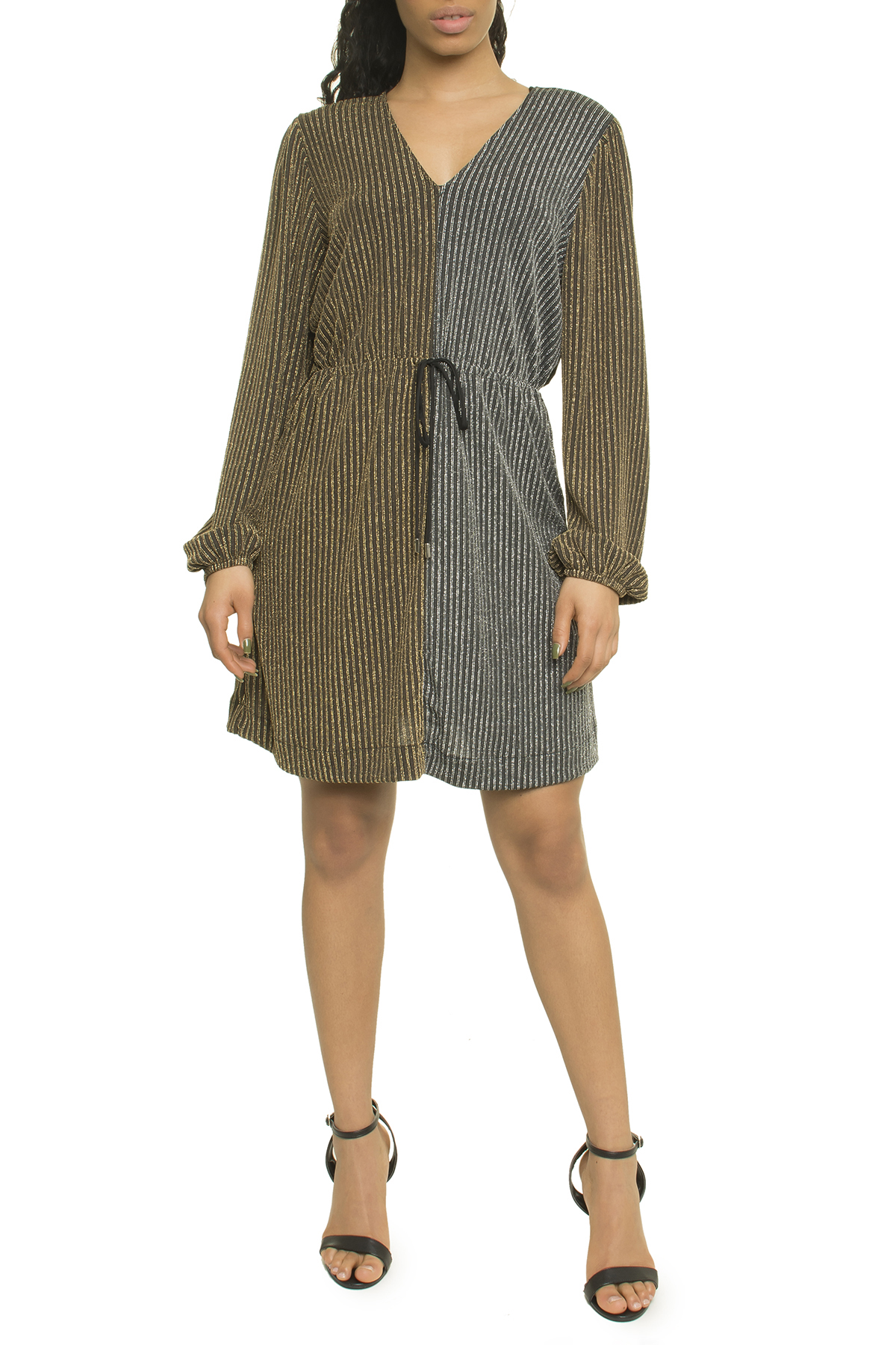 Mix Rib Lurex Dourado Prata