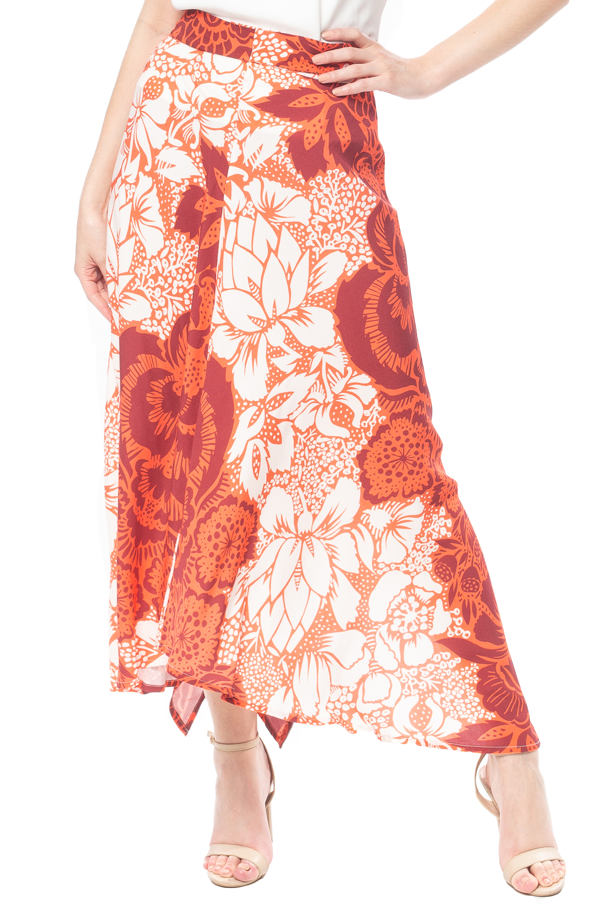 Saia Midi Algodão Estampado