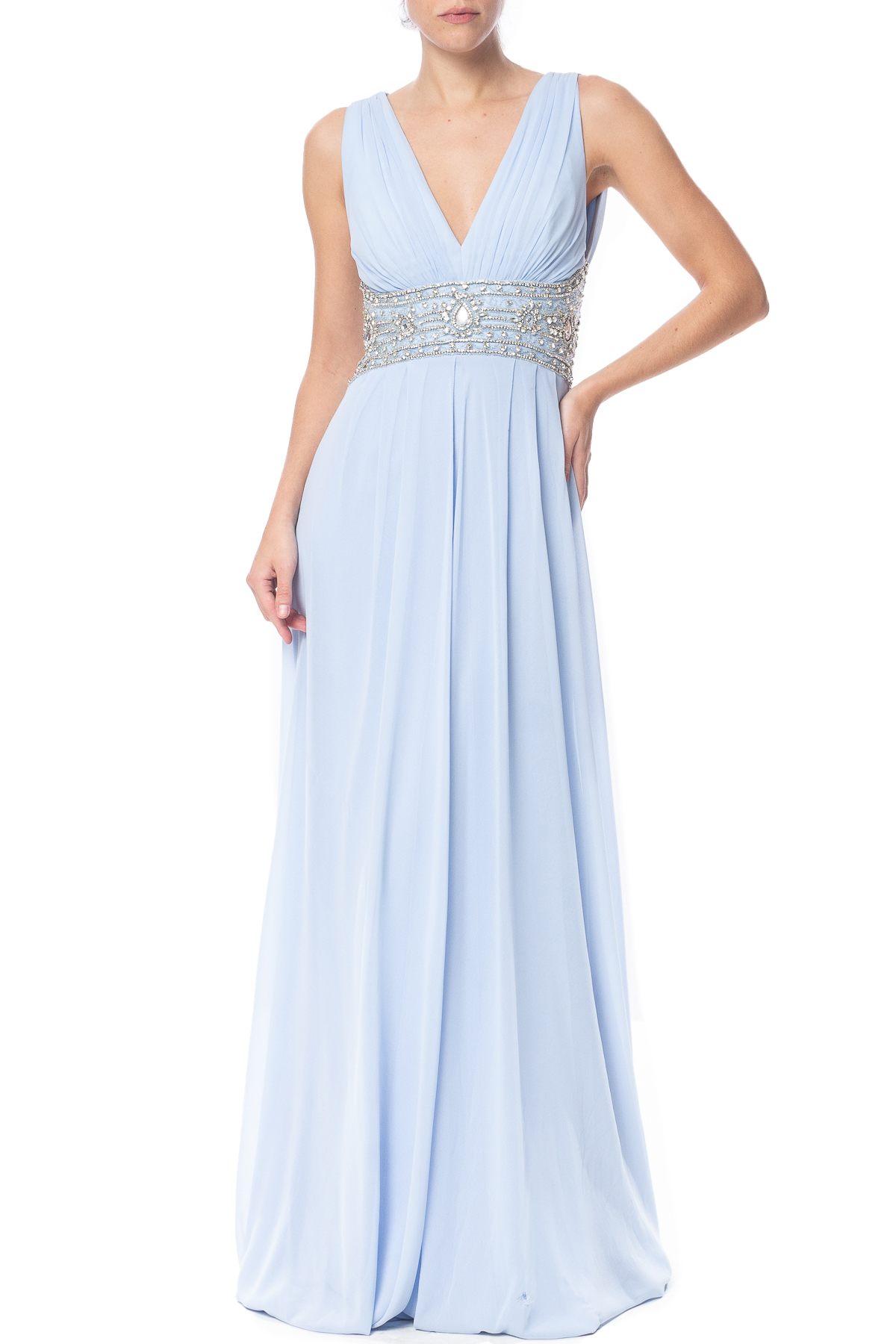 Vestido Longo Alça Azul HM