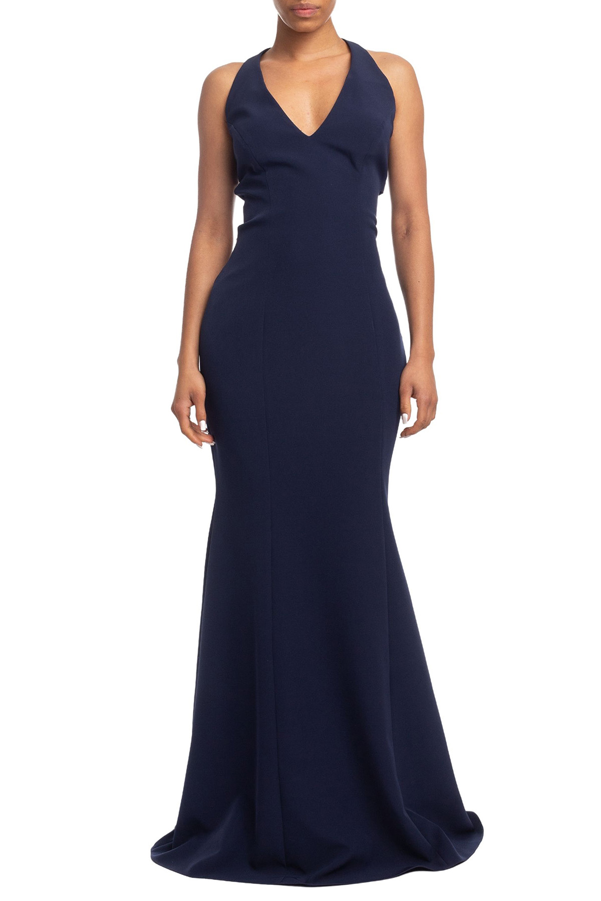 Vestido Longo Alça Azul Marinho HM