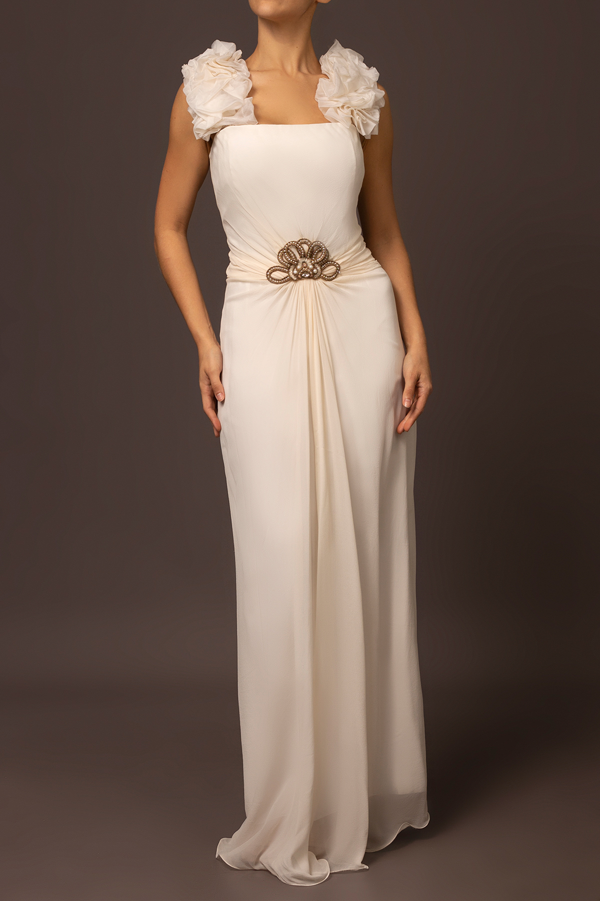 Vestido Longo Alça Branco HM