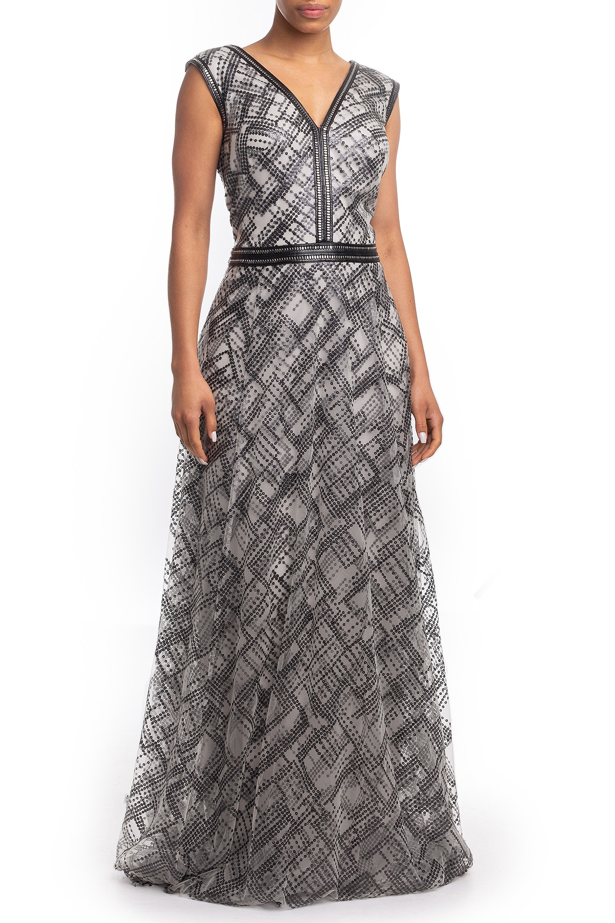 Vestido Longo Alça Cinza HM