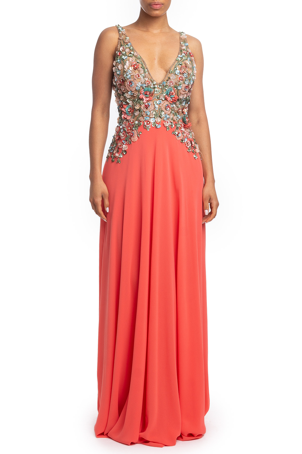 Vestido Longo Alça Coral HM