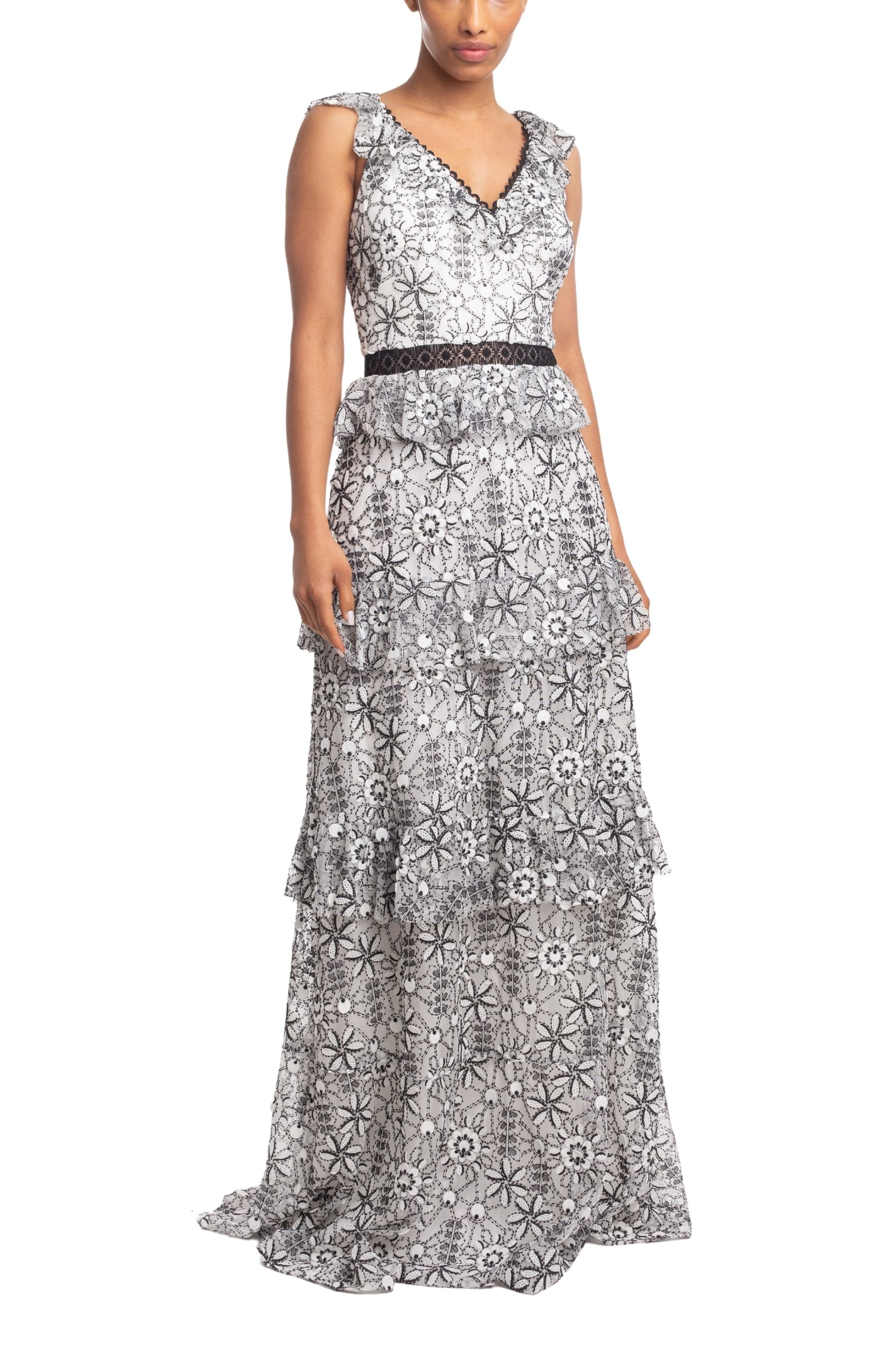 Vestido Longo Alça Estampado HM