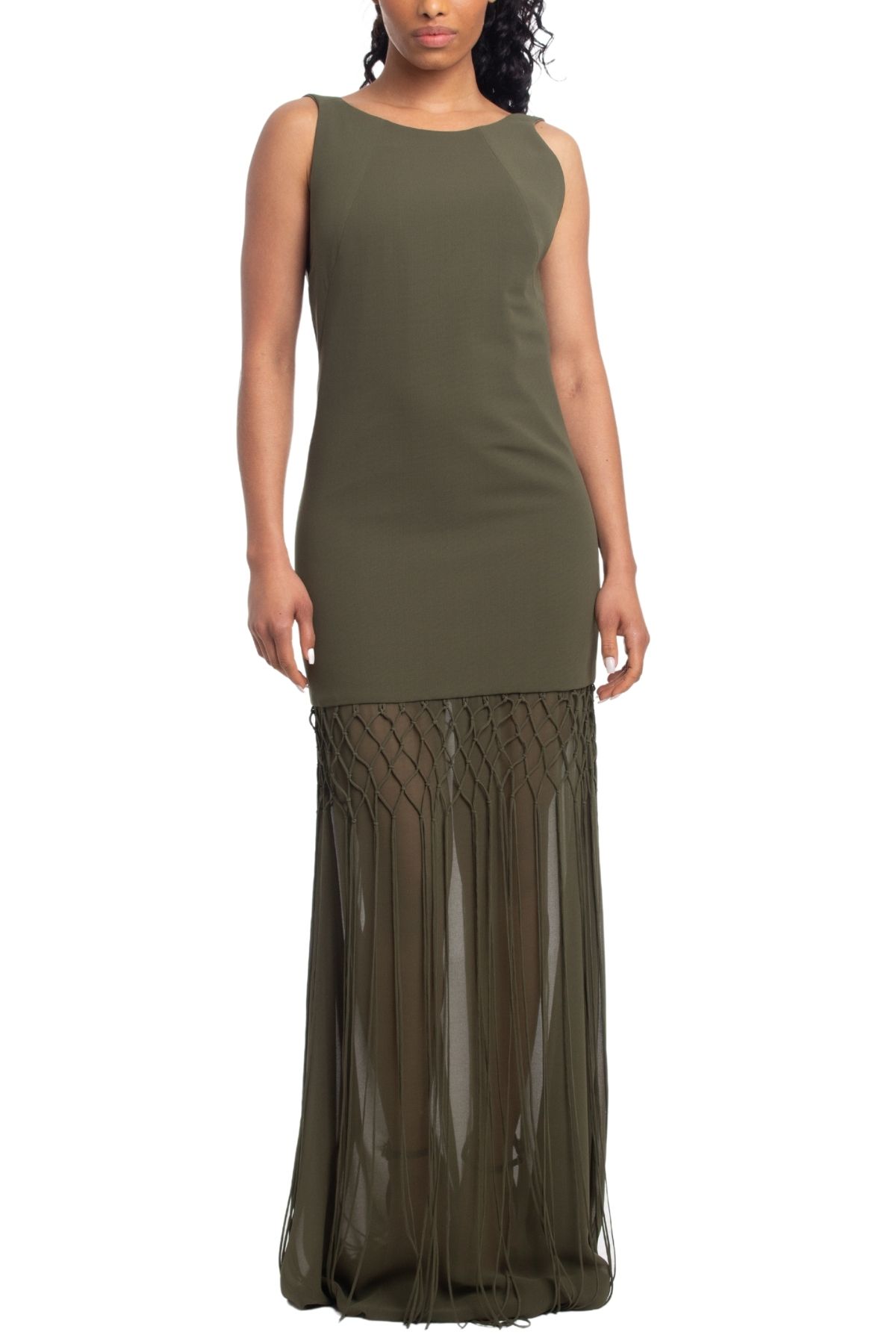 Vestido Longo Alça Média Verde