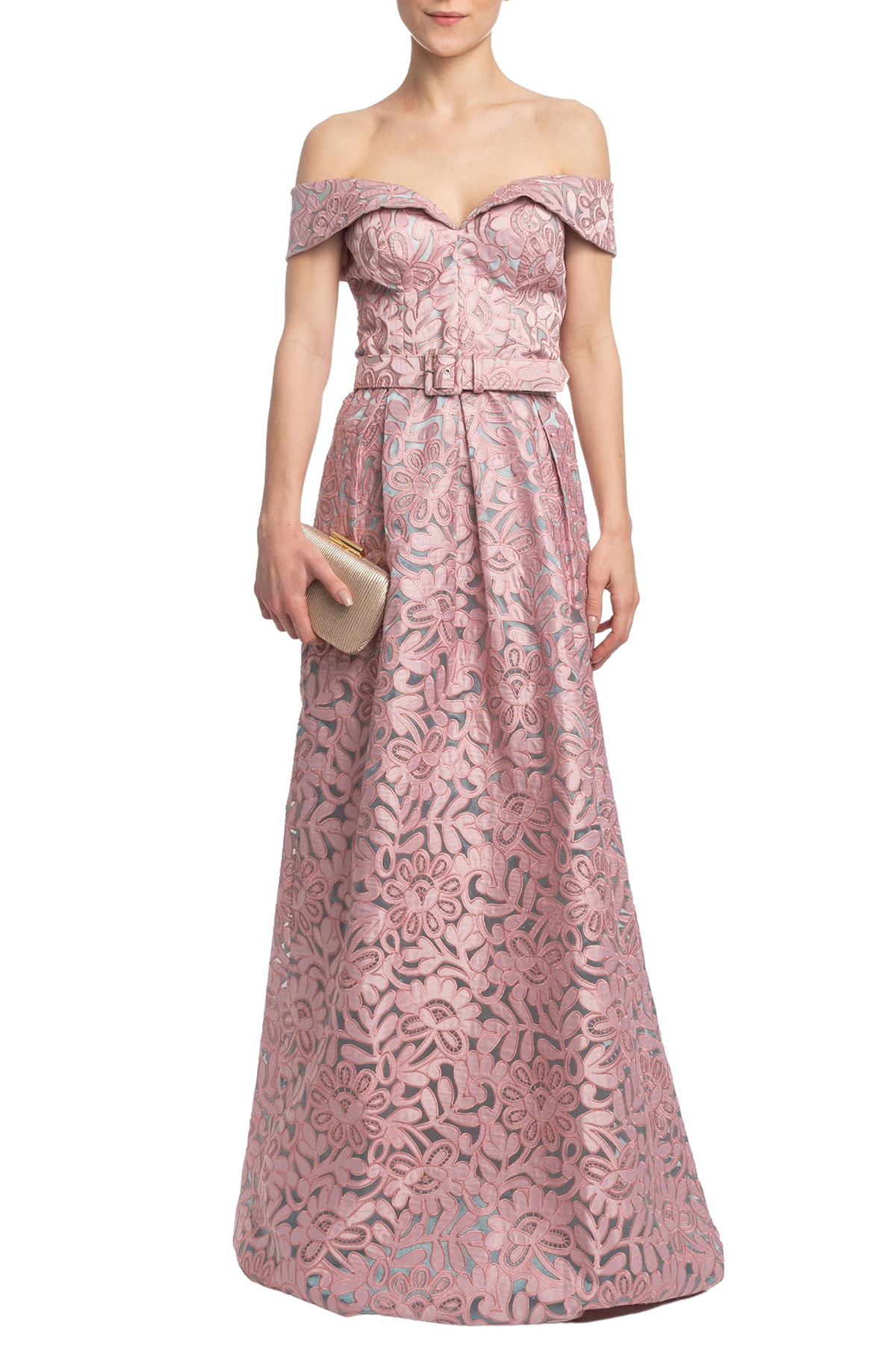 Vestido Longo Alça Rosa HM