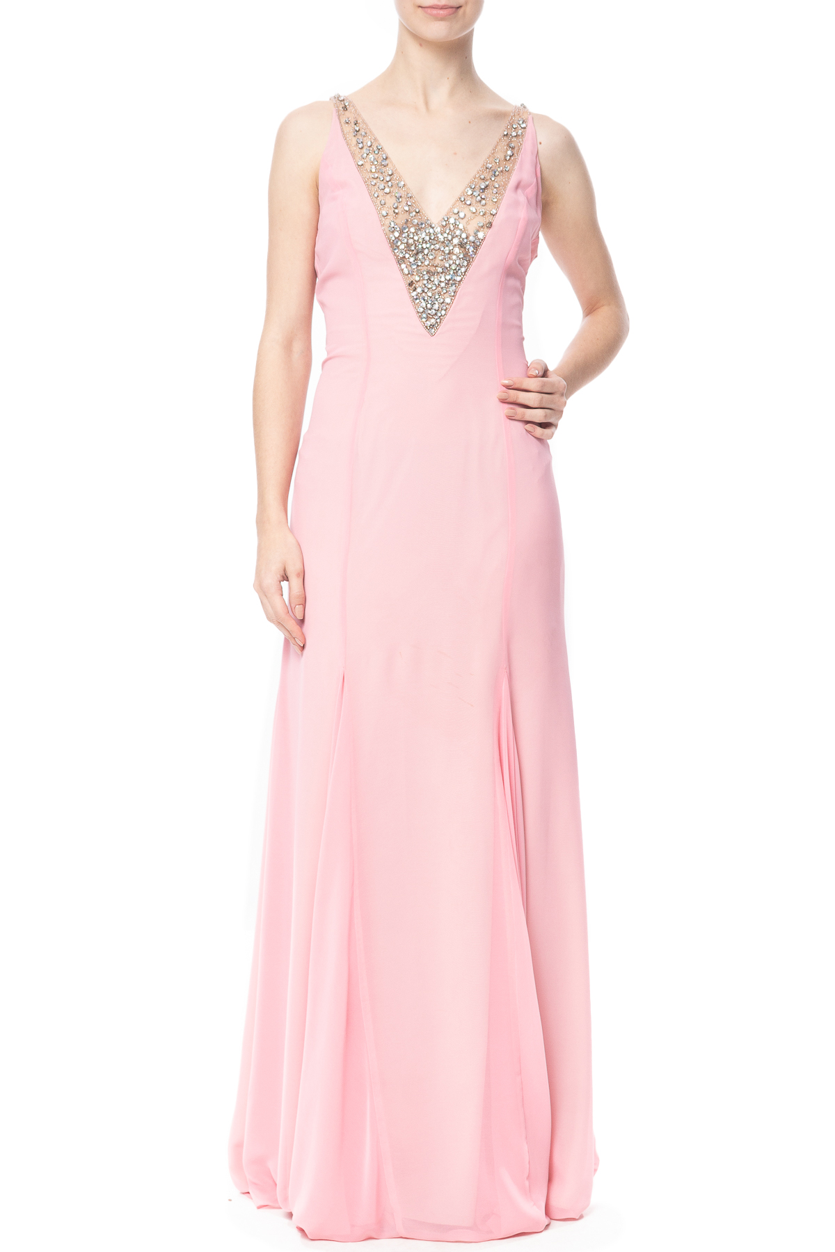 Vestido Longo Alça Rosa HM