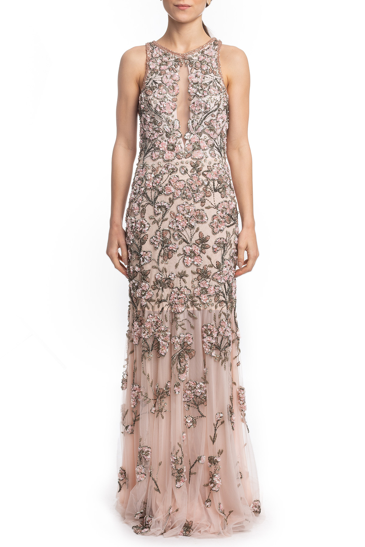 Vestido Longo Alça Rosa HM