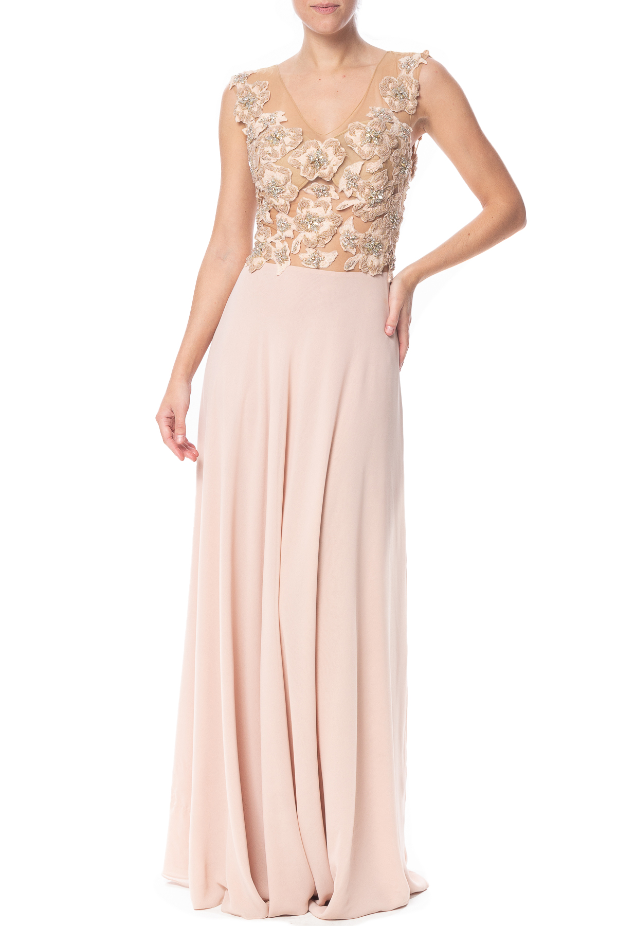 Vestido Longo Alça Rosê HM