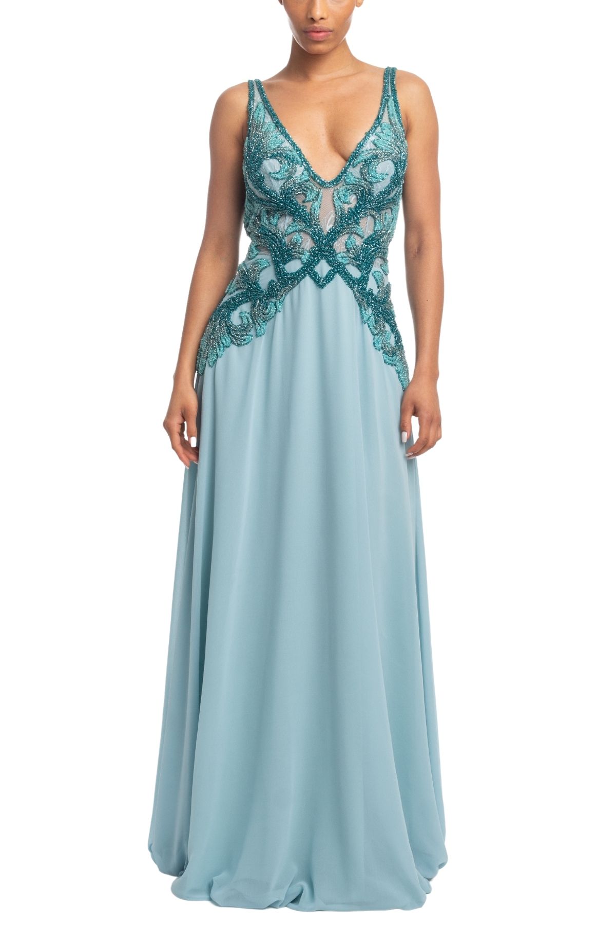 Vestido Longo Alça Verde HM