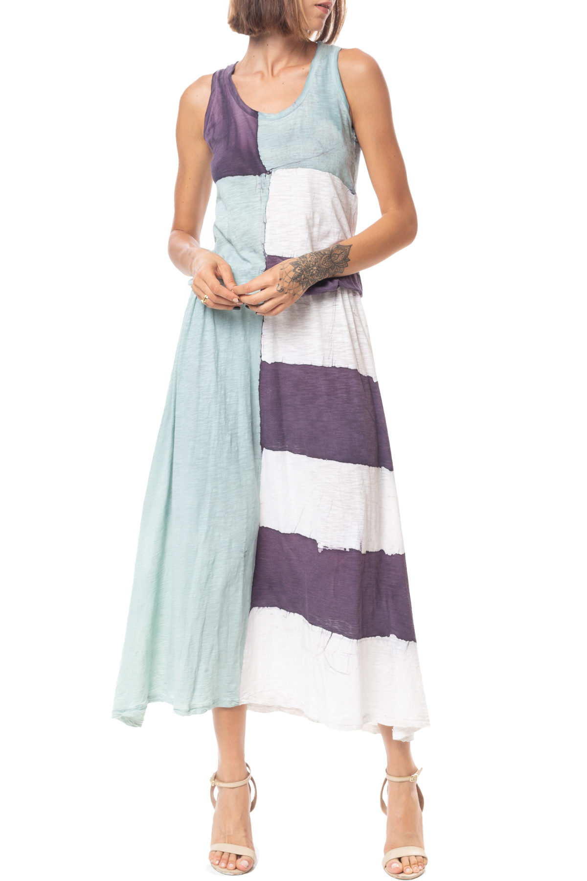 Vestido Longo Algodão Estampado