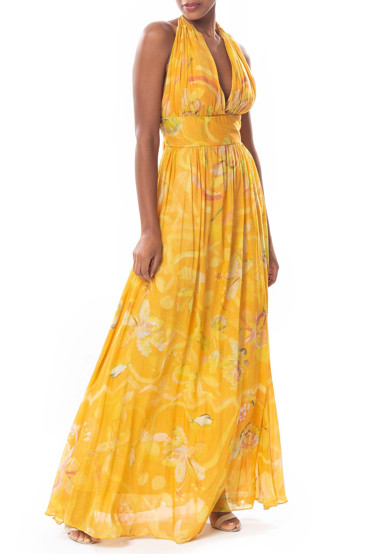Vestido Longo Algodão Estampado