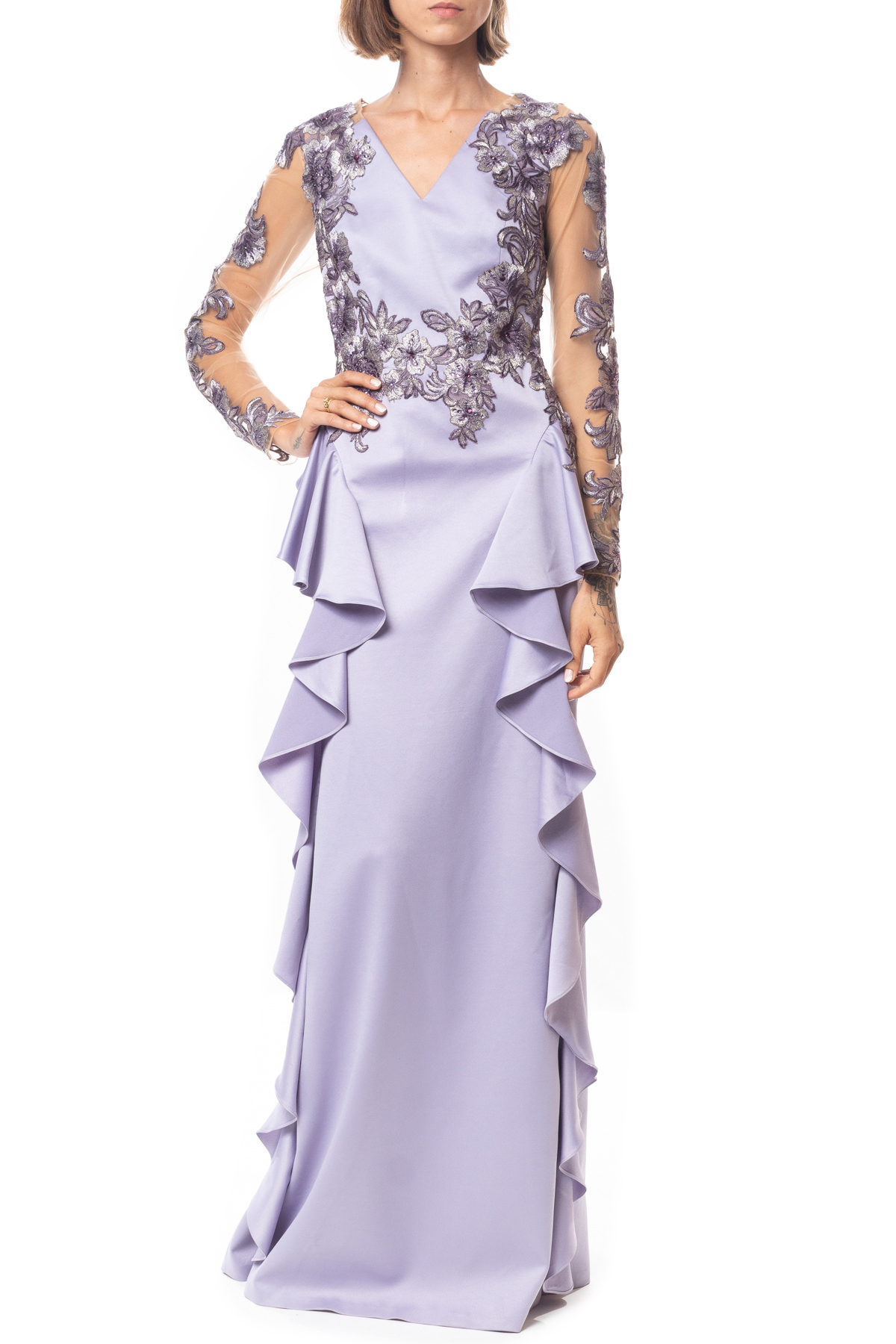 Vestido Longo Cetim Roxo