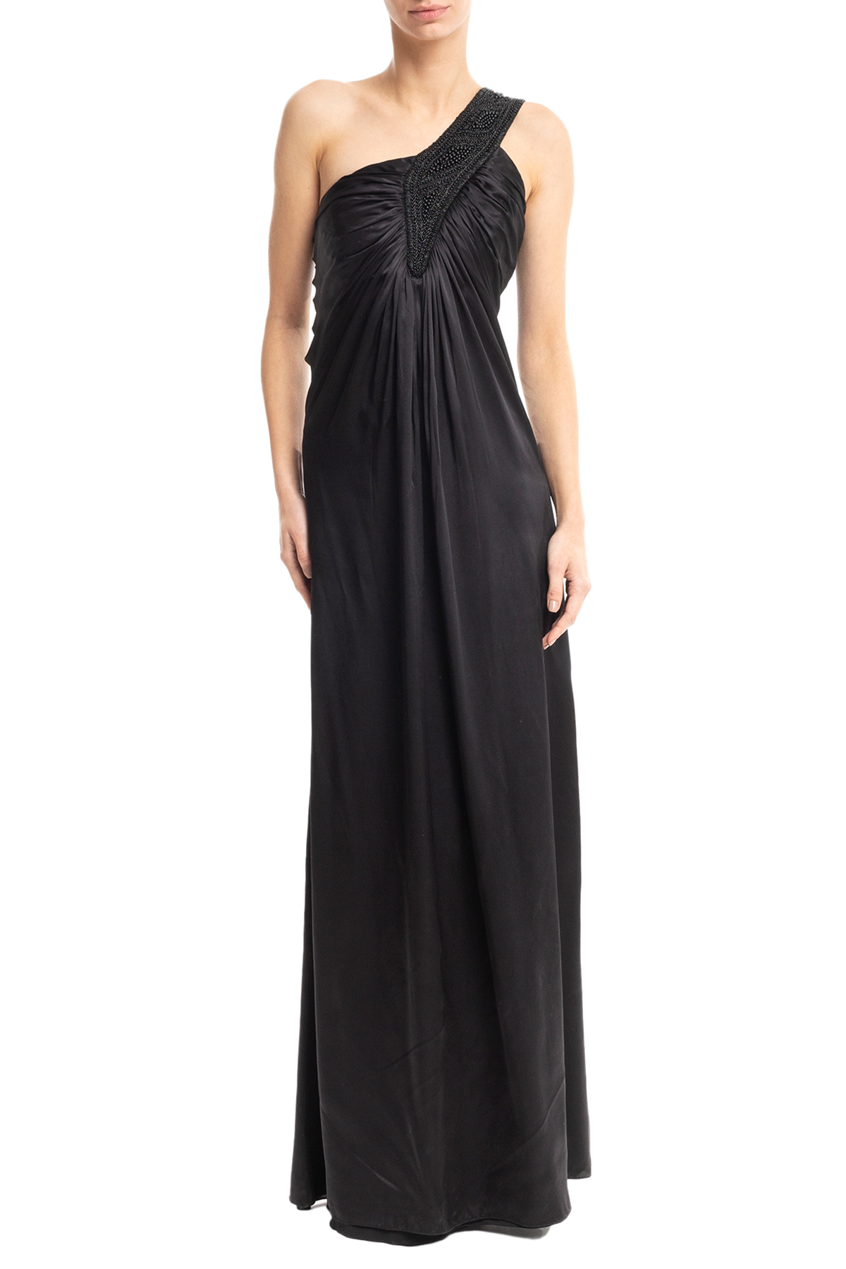 Vestido Longo Cetim Preto
