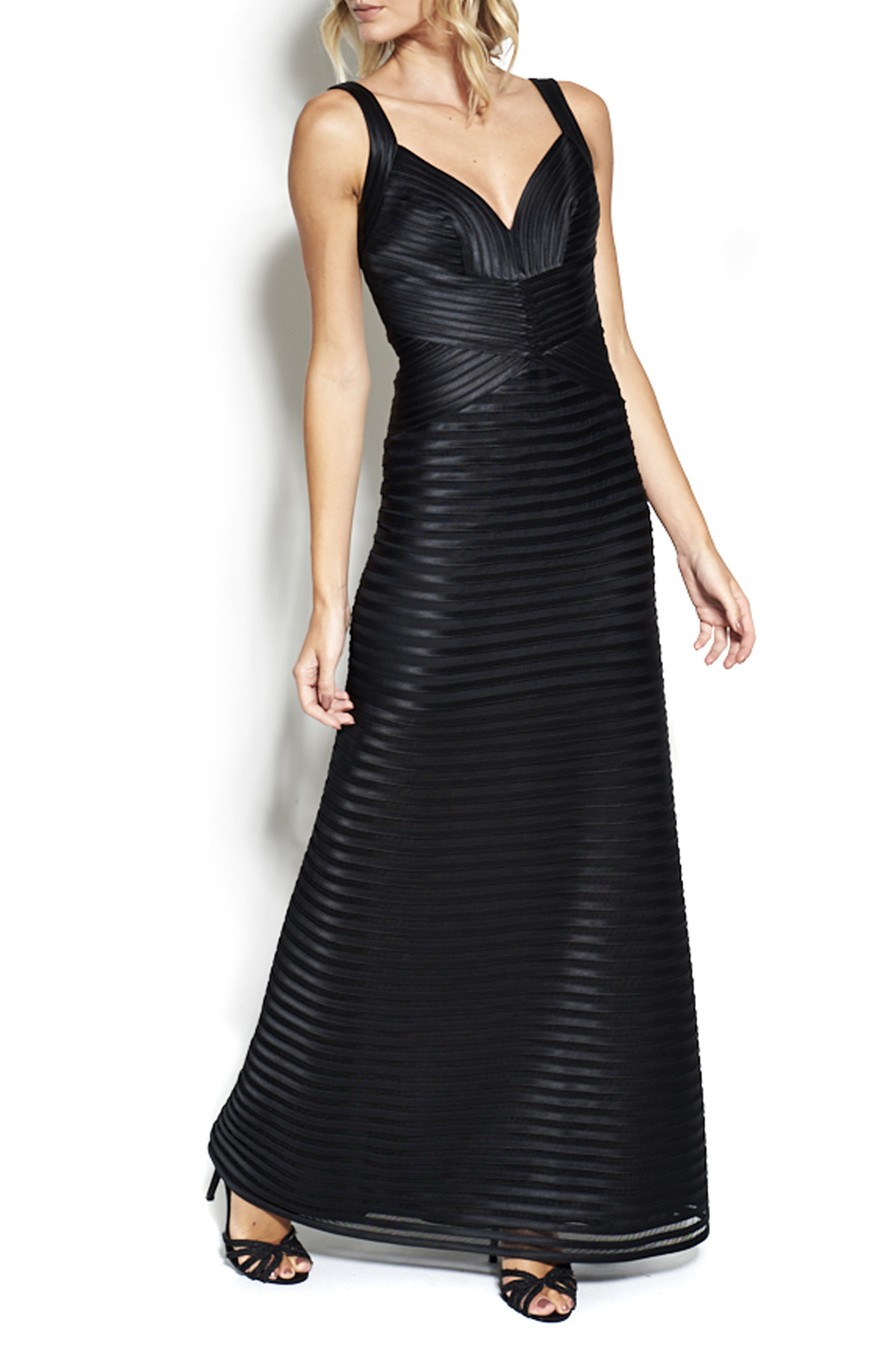 Vestido Longo Cetim Preto