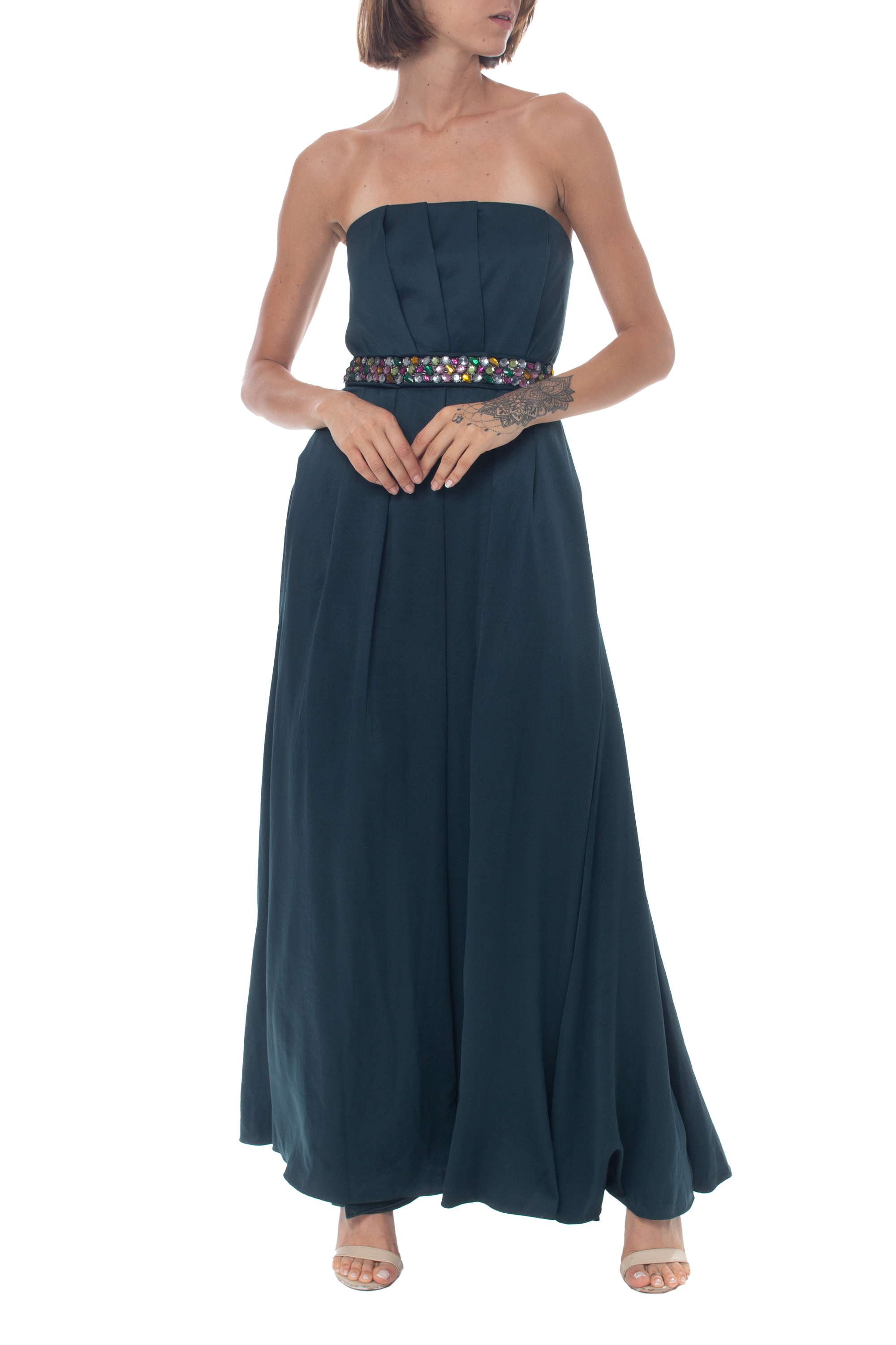 Vestido Longo Cetim Verde