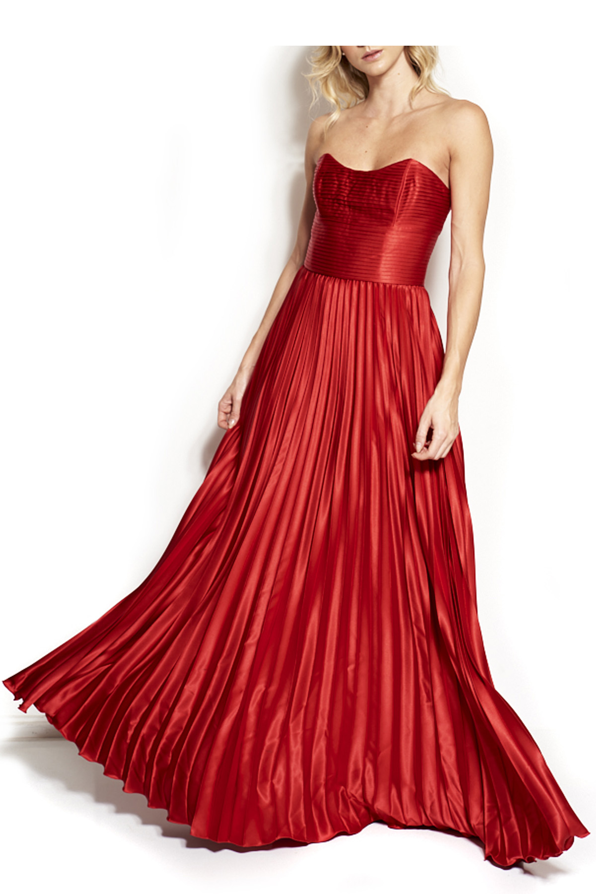 Vestido Longo Cetim Vermelho