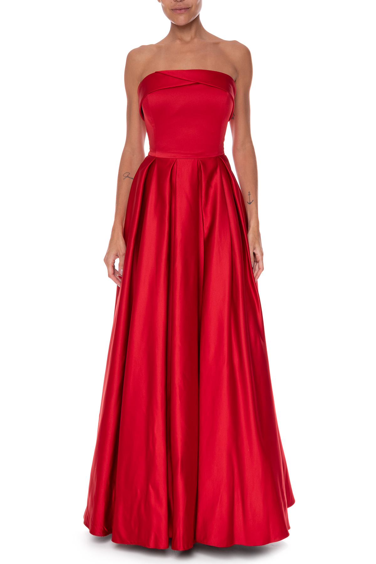 Vestido Longo Cetim Vermelho