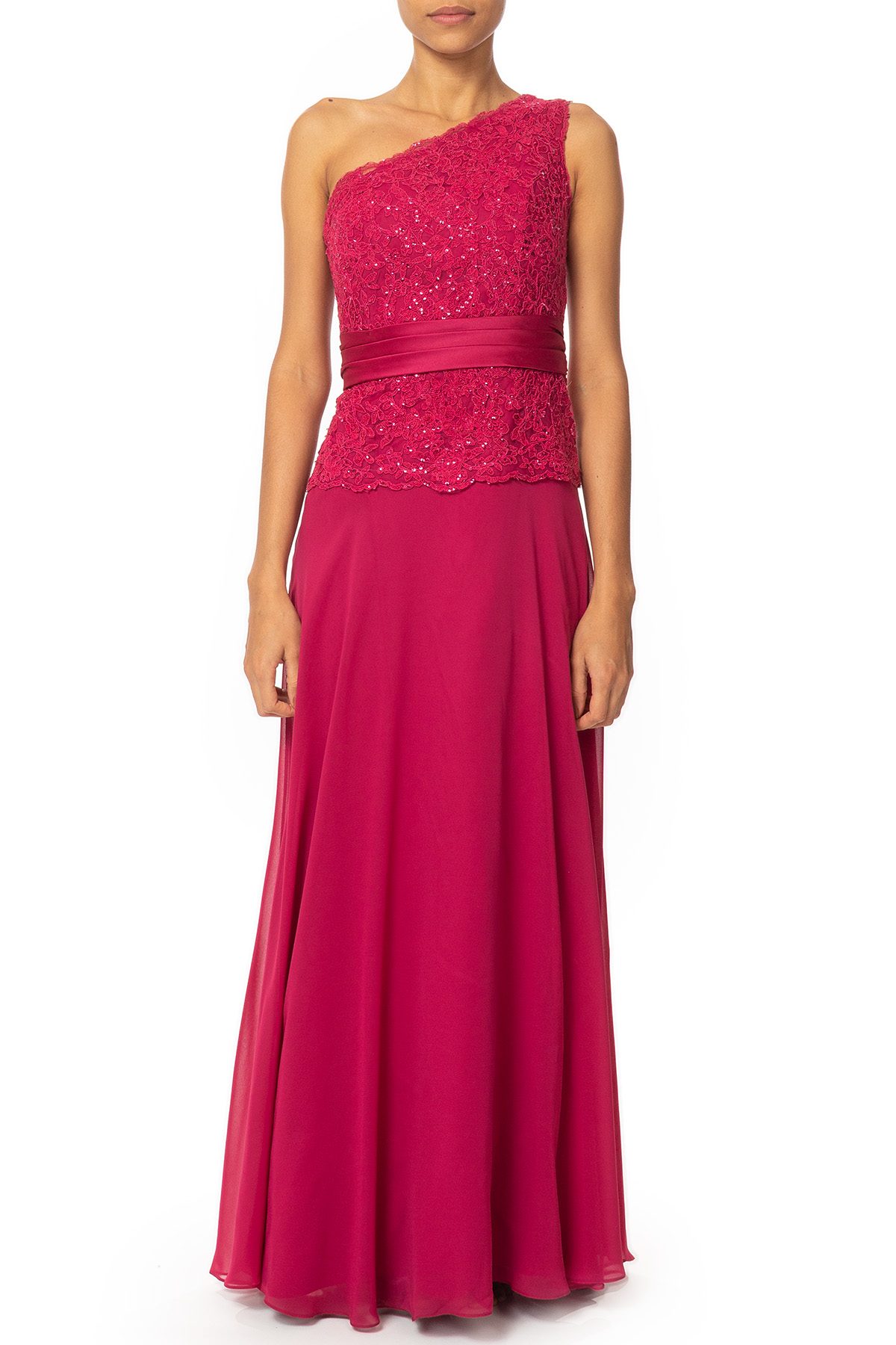 Vestido Longo Chiffon Rosa