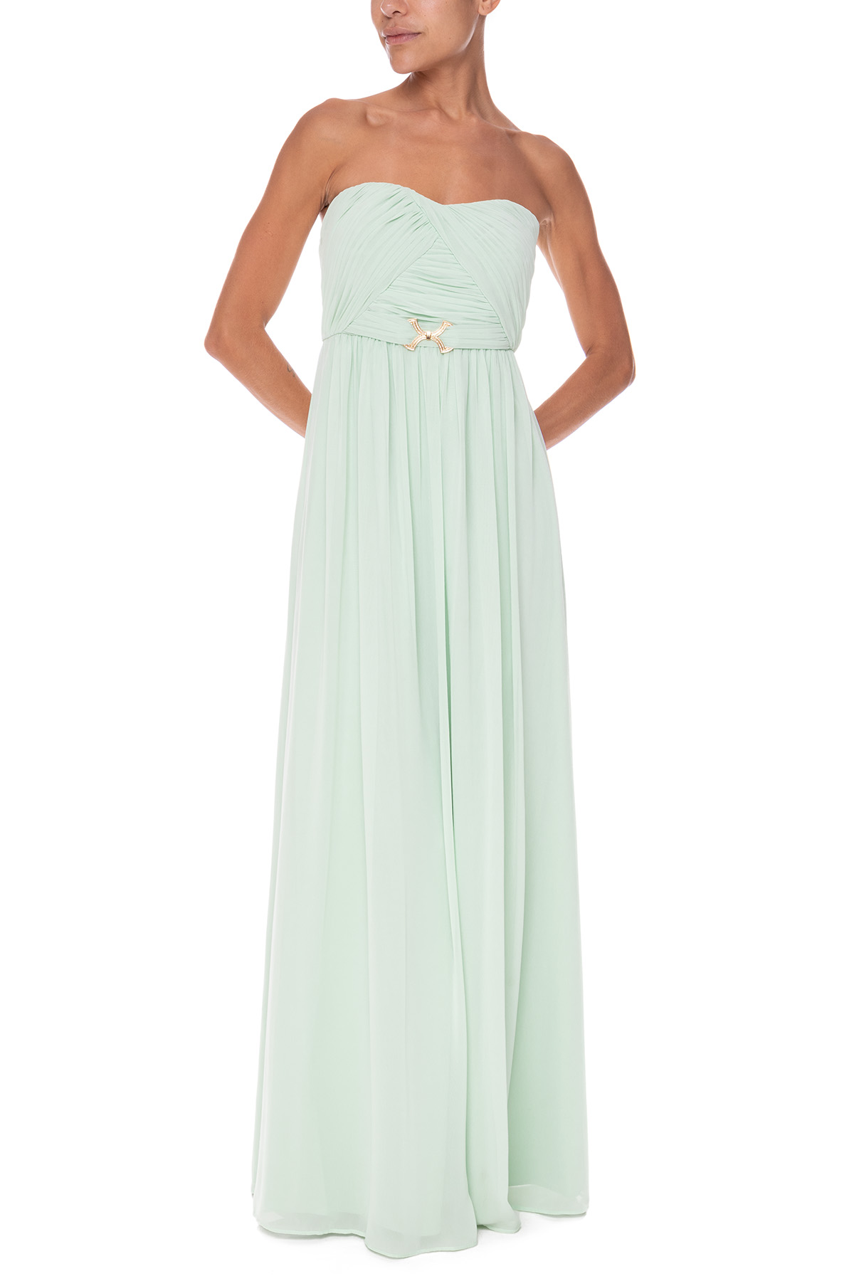 Vestido Longo Chiffon Verde