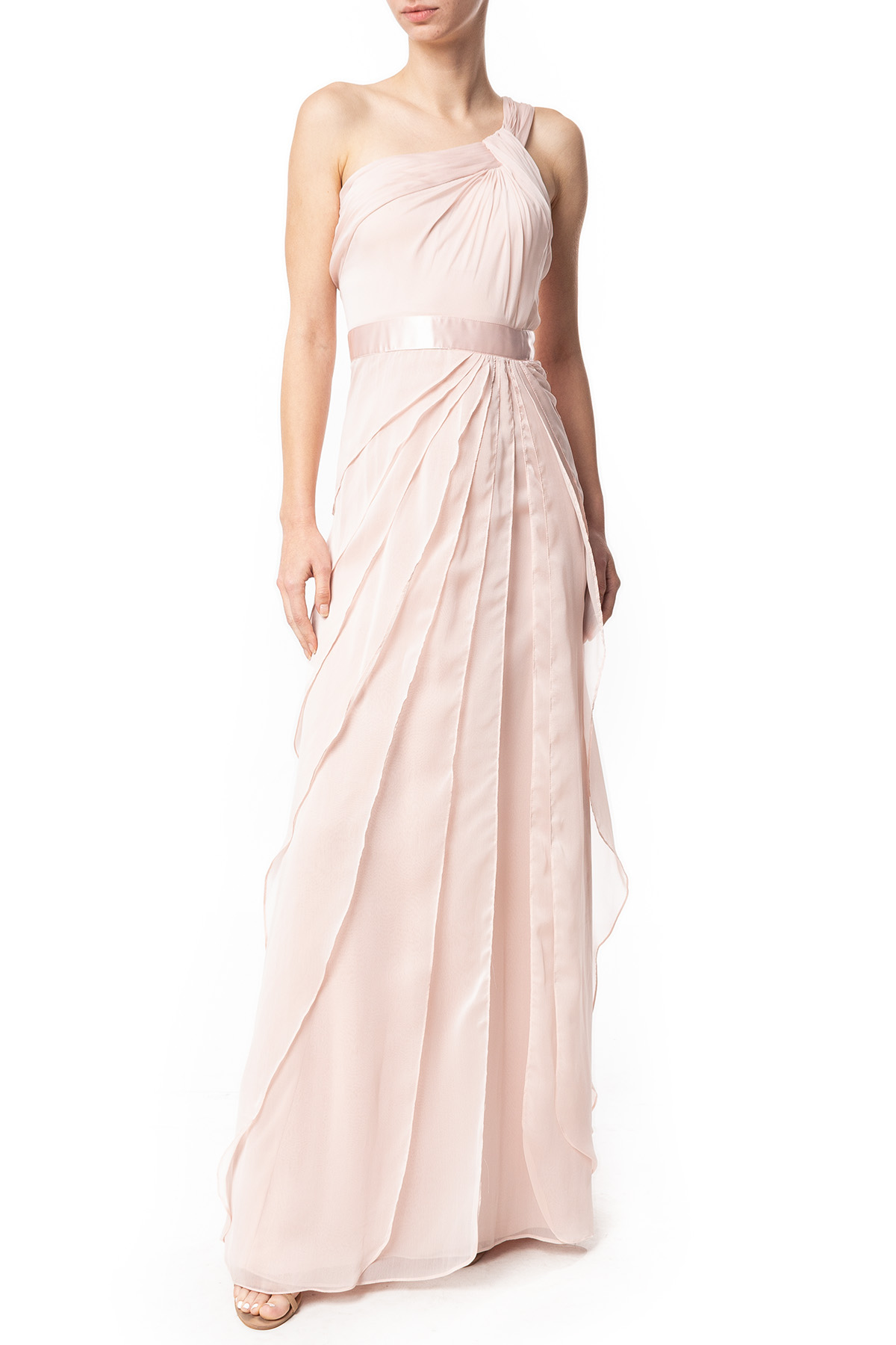 Vestido Longo Crepe Rosa