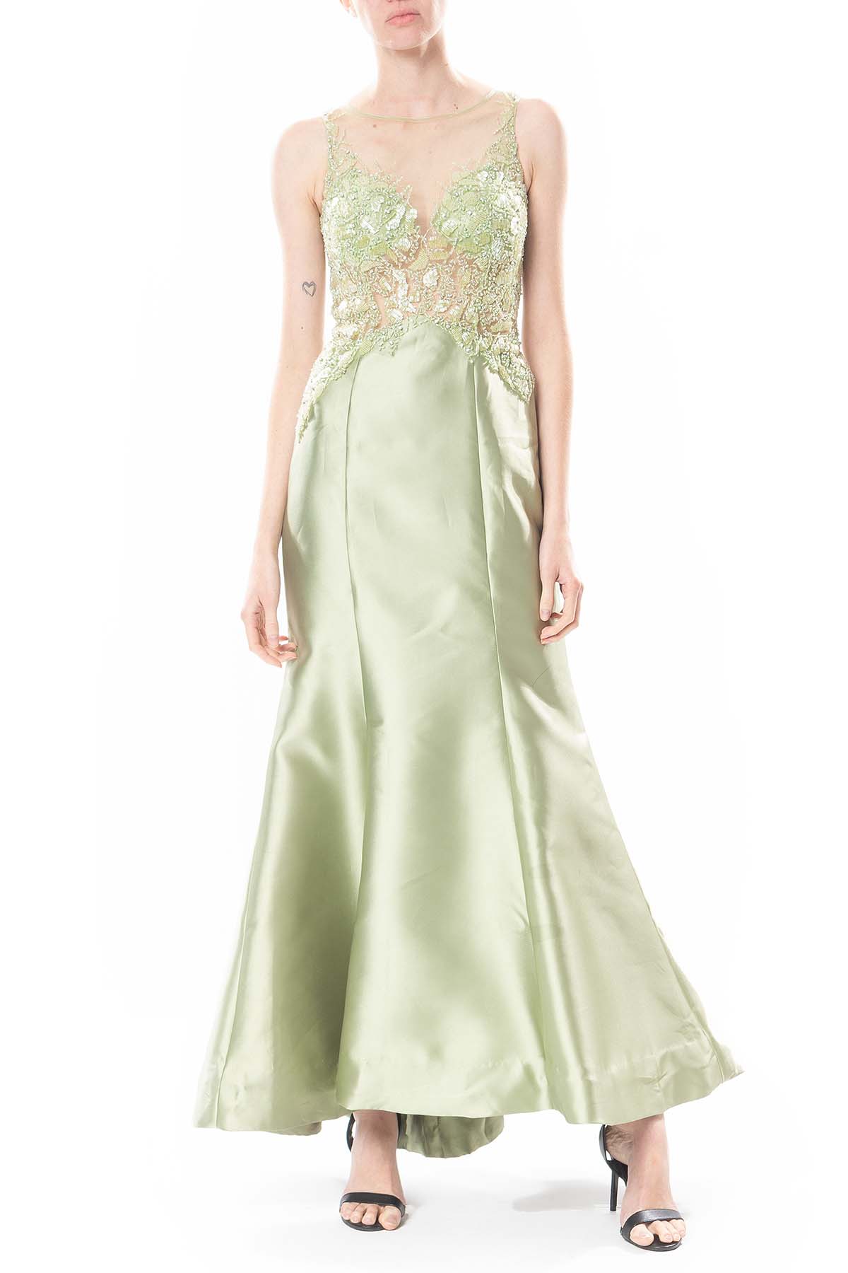 Vestido Longo Crepe Verde