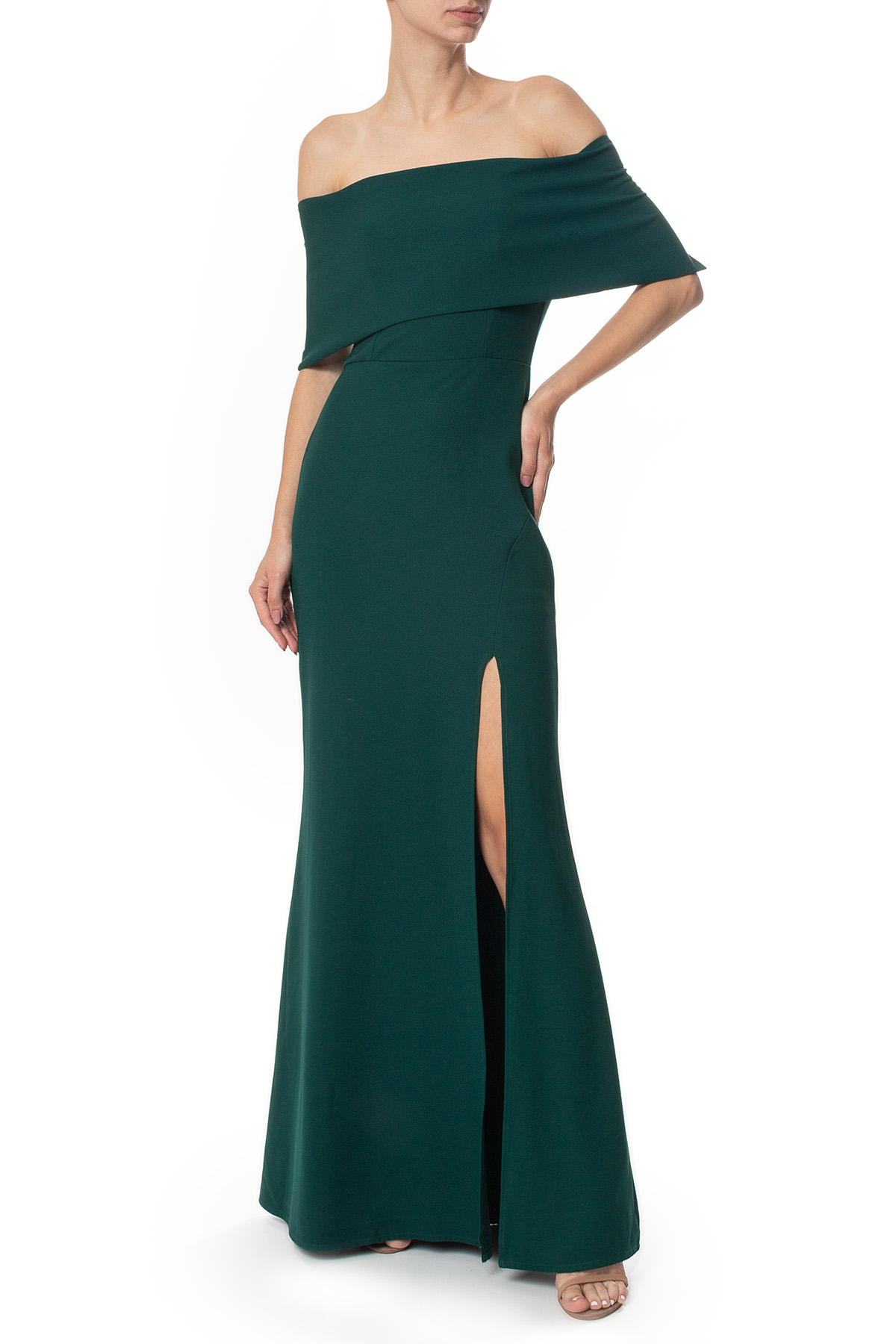 Vestido Longo Crepe Verde