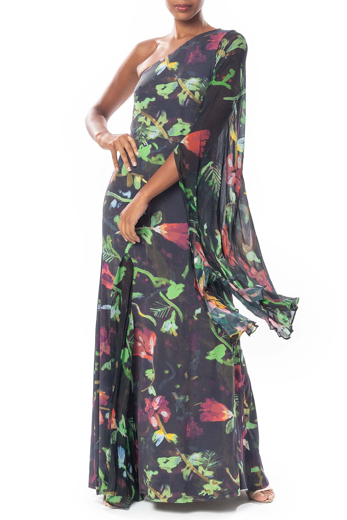 Vestido Longo Jersey Estampado