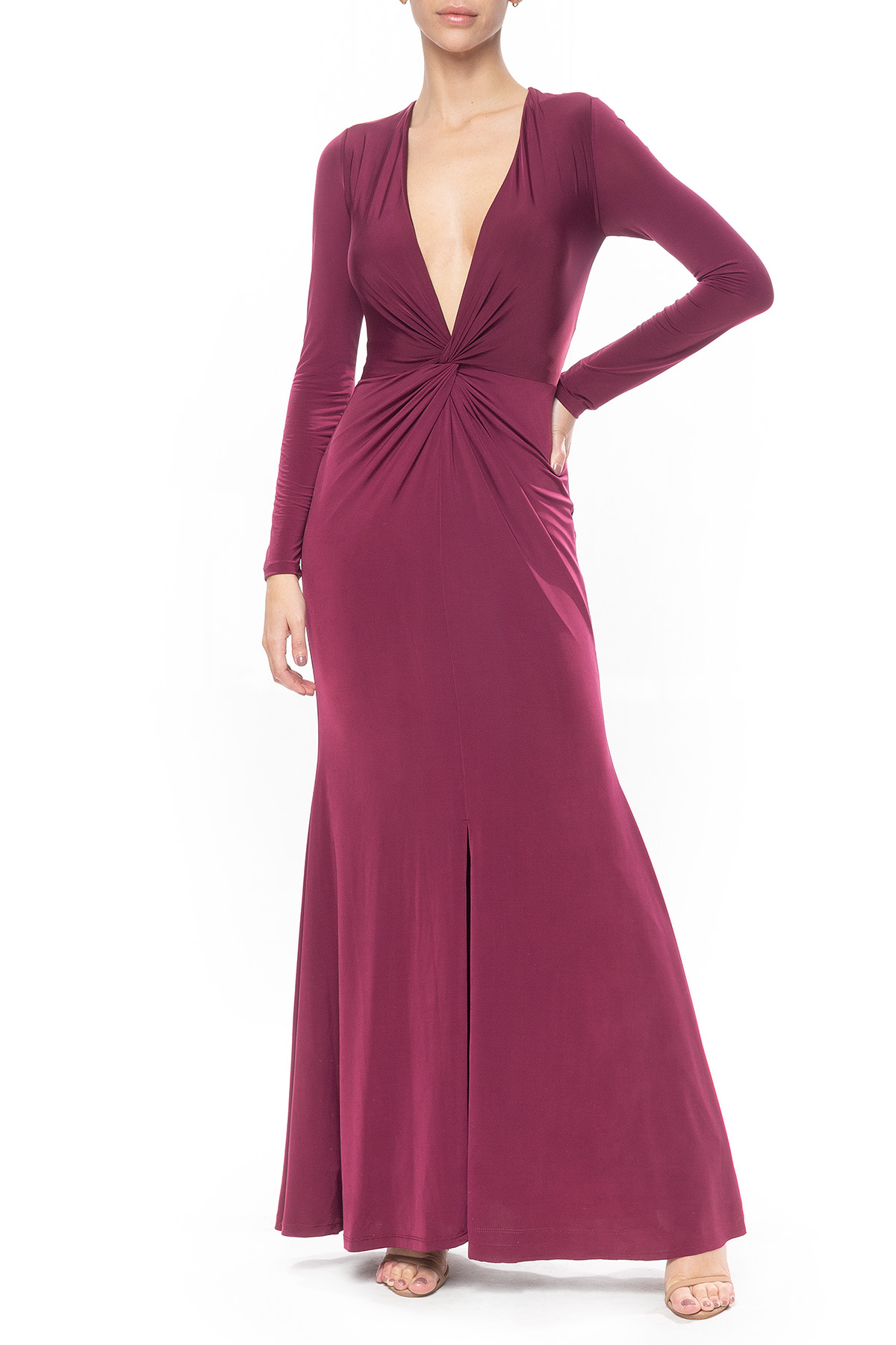 Vestido Longo Jersey Roxo