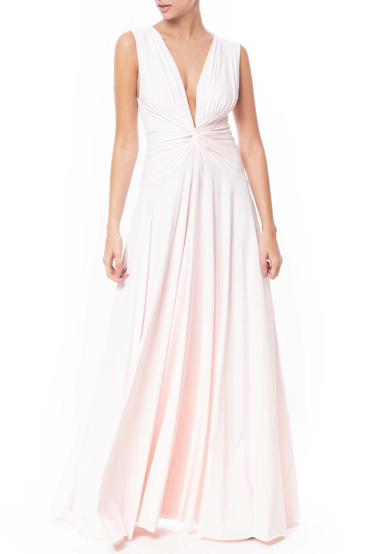 Vestido Longo Lastex Rosa