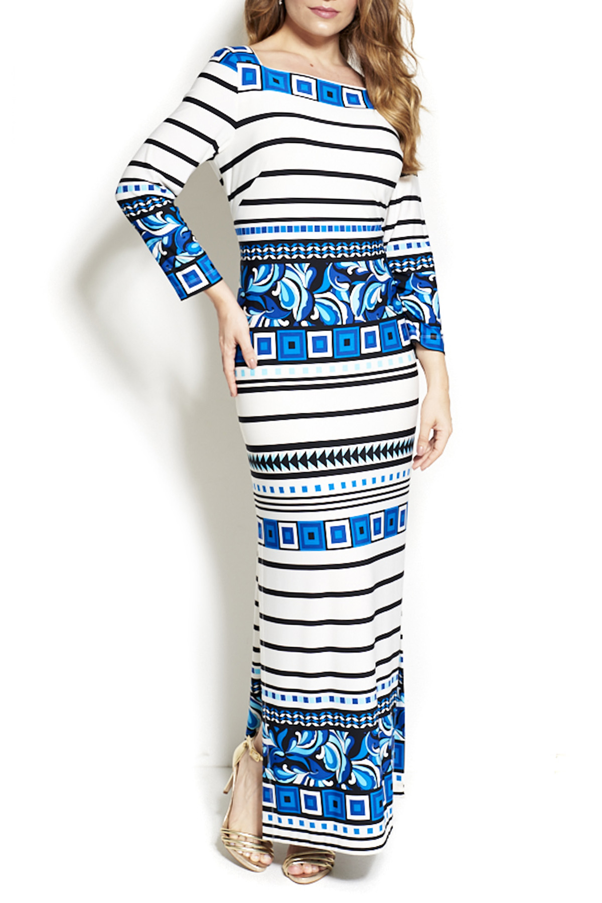 Vestido Longo Malha Estampado