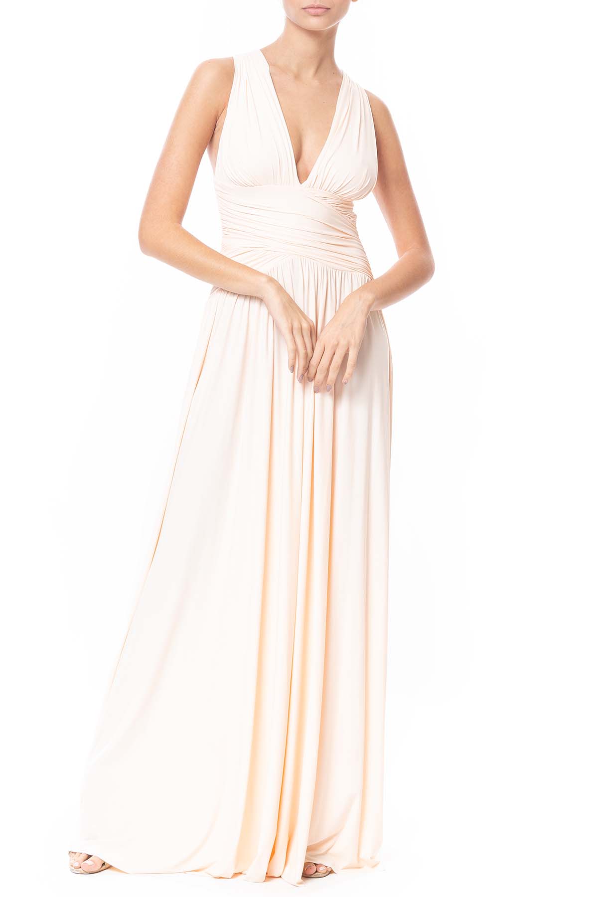 Vestido Longo Malha Nude
