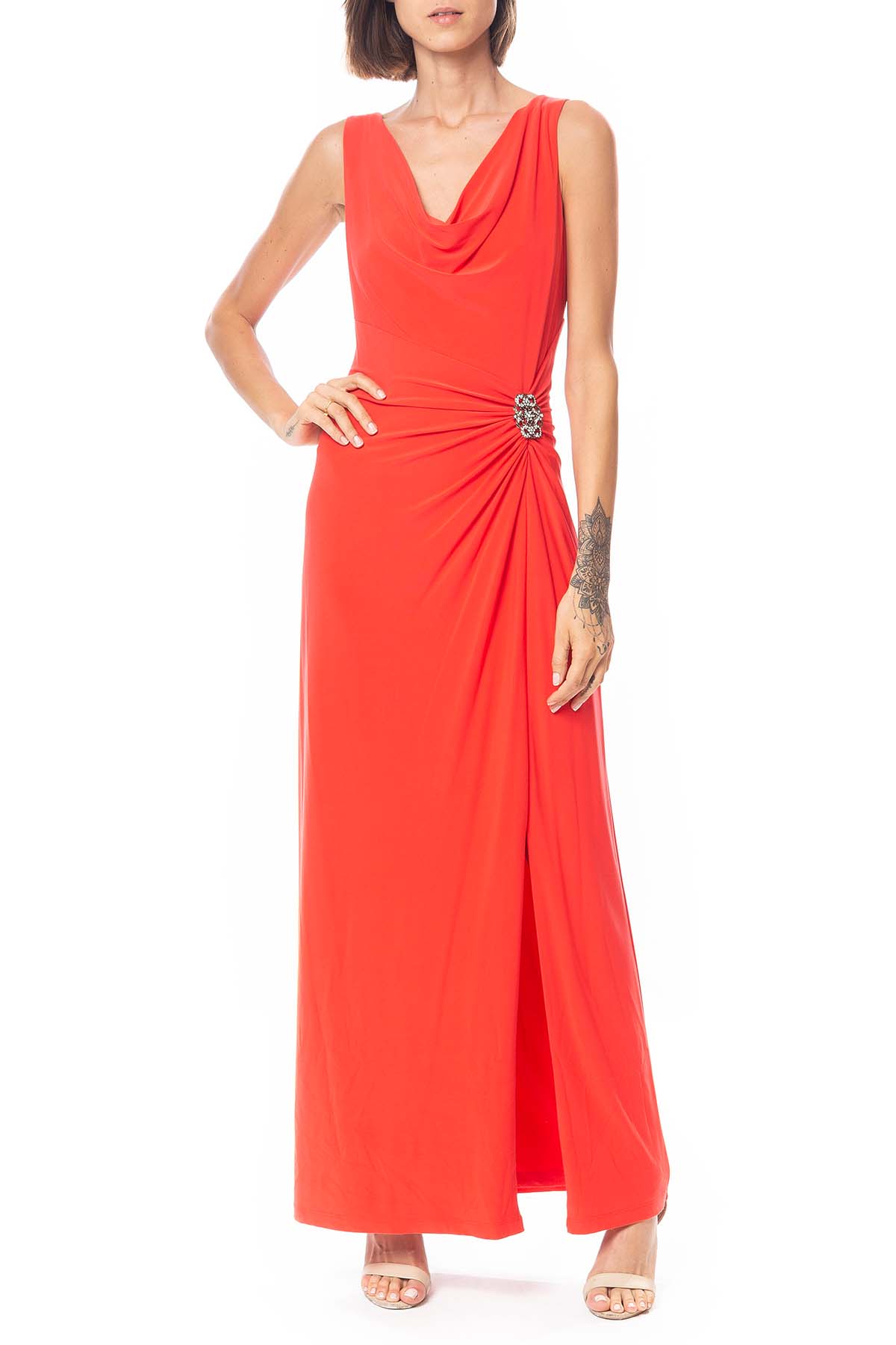 Vestido Longo Malha Vermelho