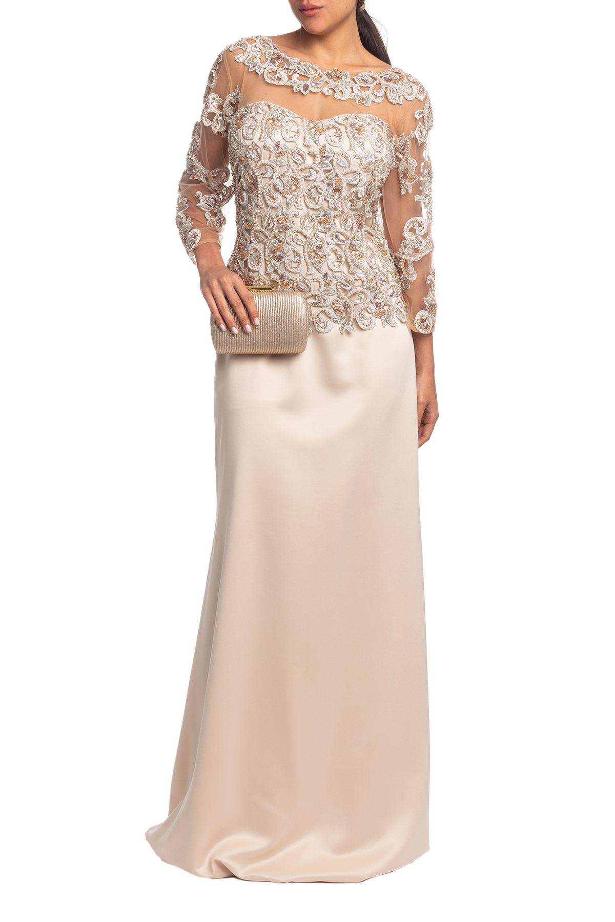 Vestido Longo MC Nude HM