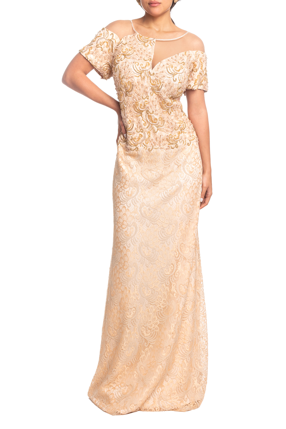 Vestido Longo MC Nude HM