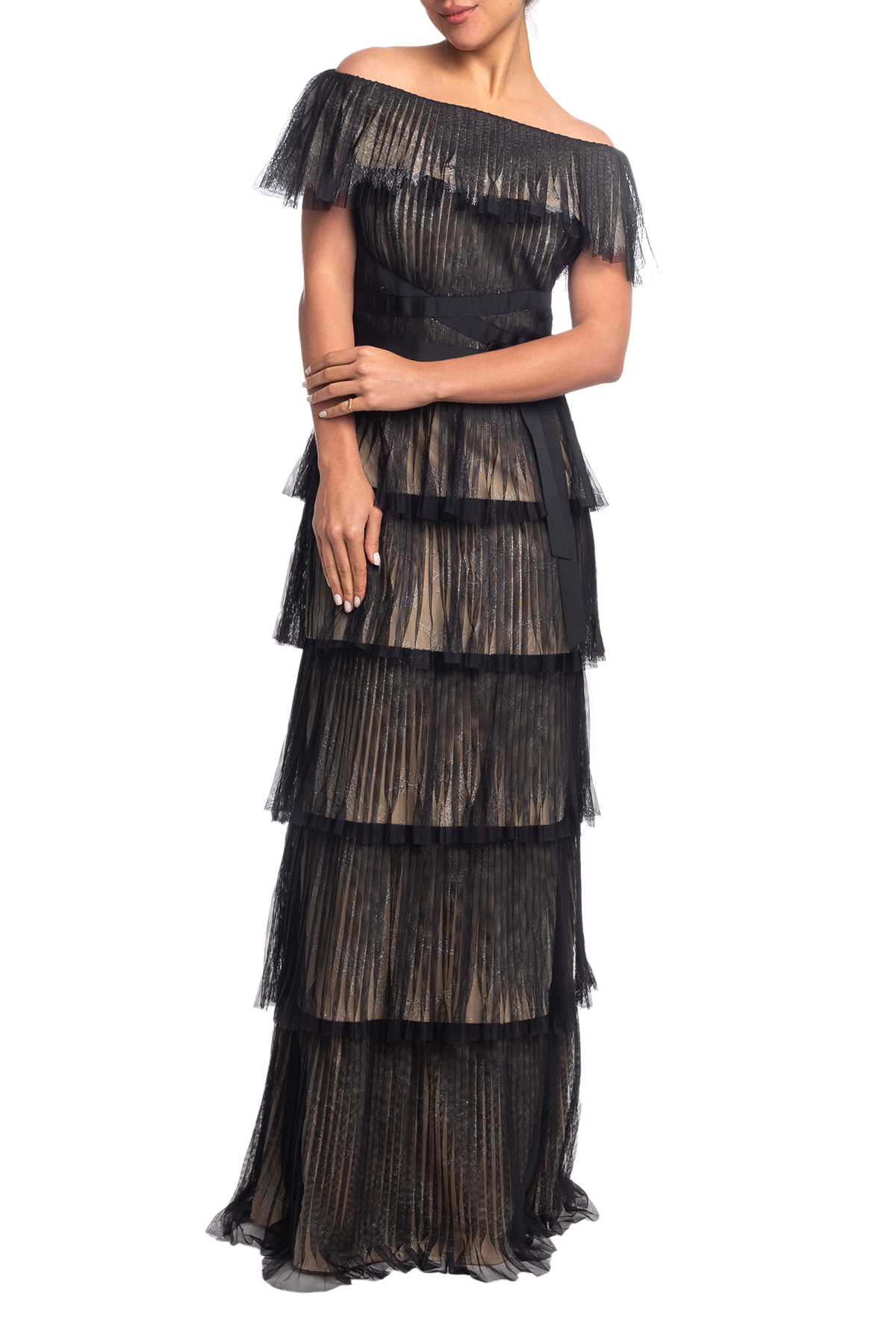 Vestido Longo Ombro A Ombro Preto HM