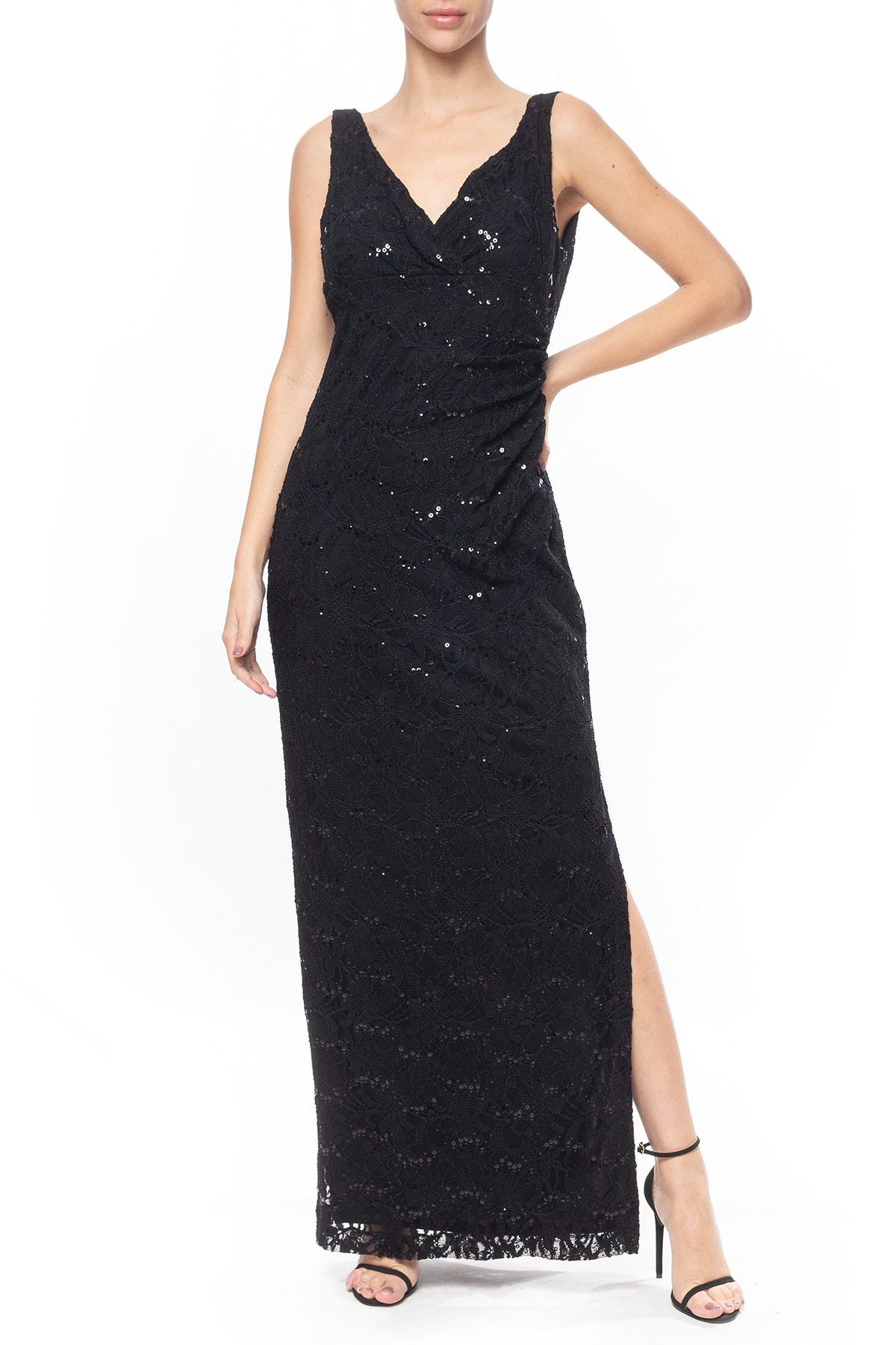 Vestido Longo Renda Preto