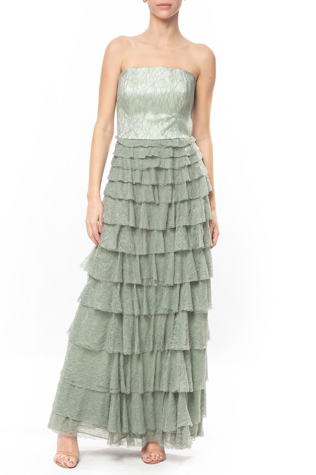 Vestido Longo Renda Verde