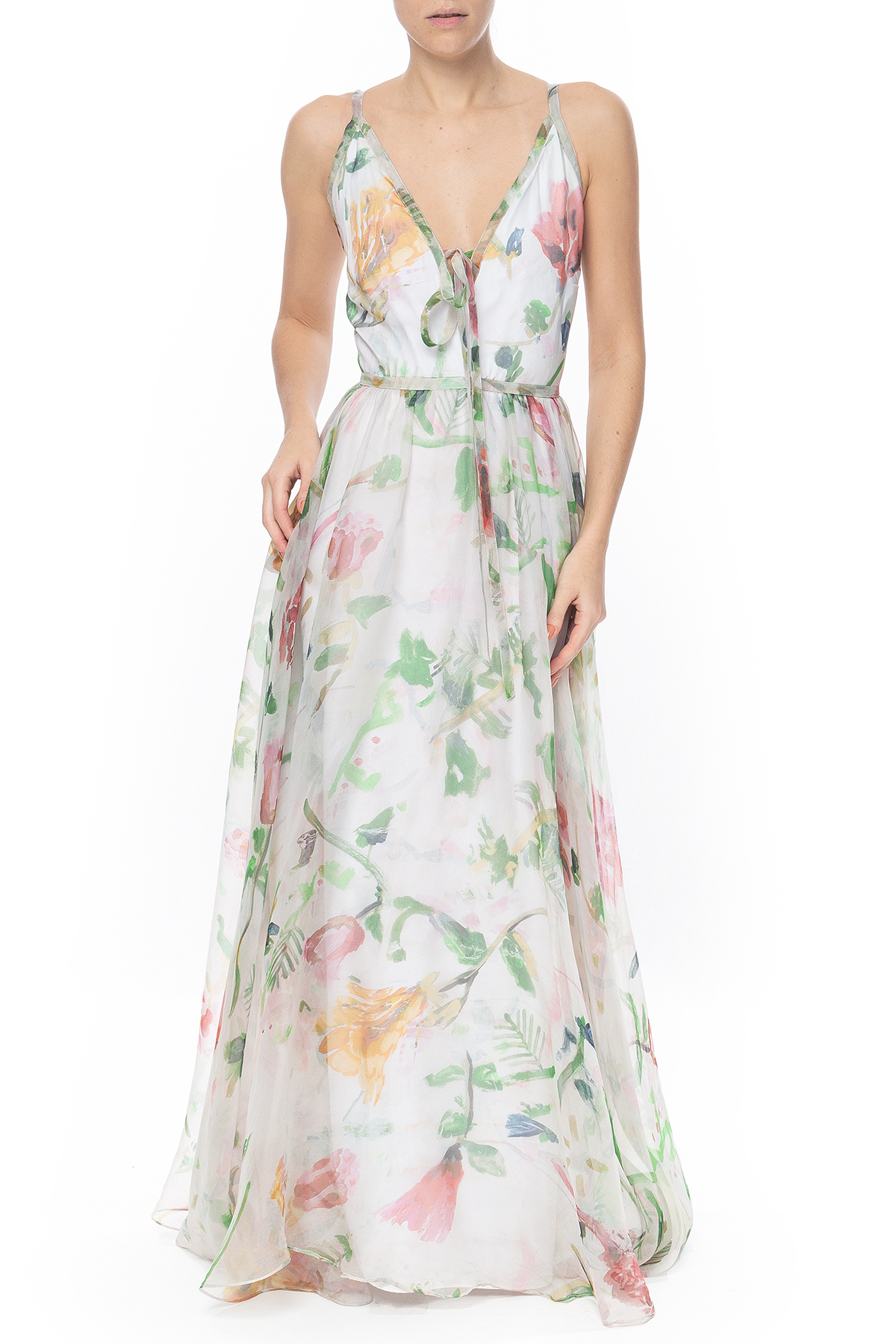 Vestido Longo Seda Estampado