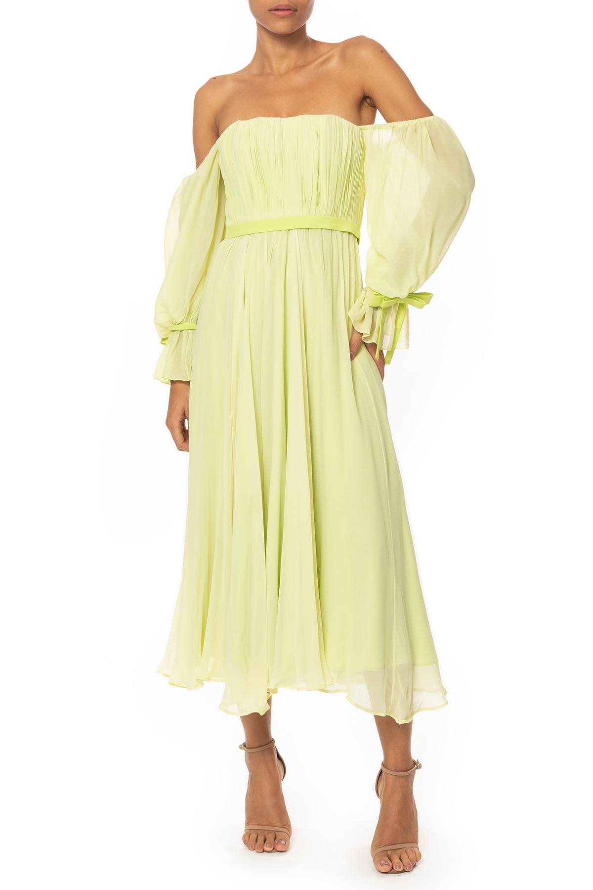 Vestido Midi Seda Lima