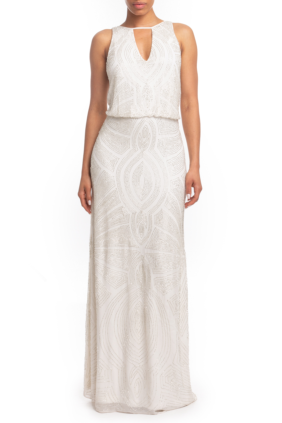 Vestido Longo Sem Manga Branco HM