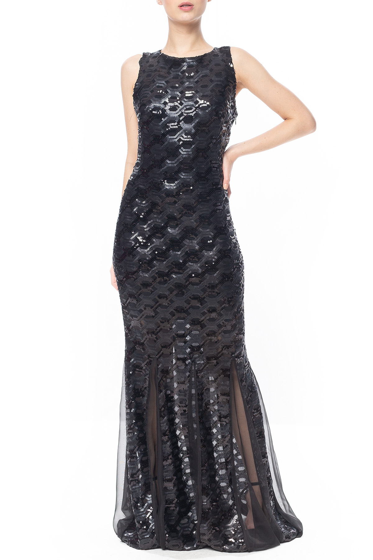 Vestido Longo Tule Preto