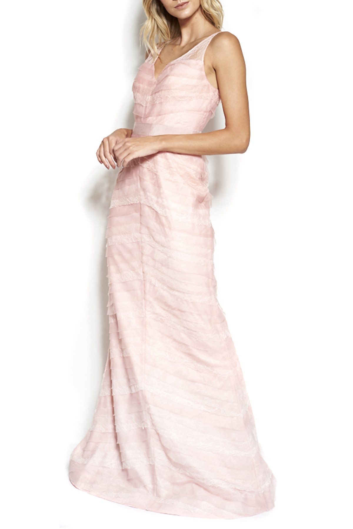 Vestido Longo Tule Rosa