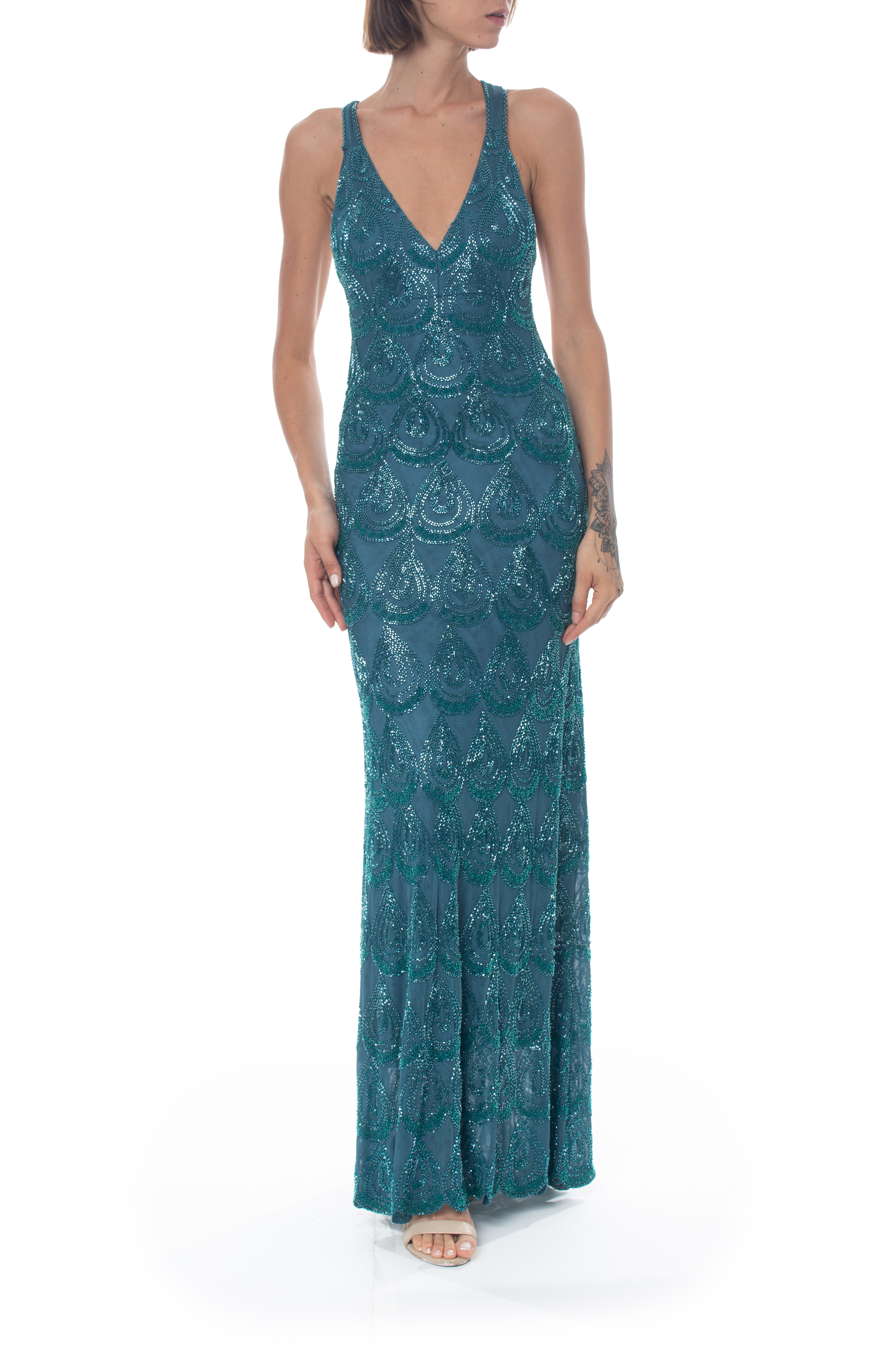Vestido Longo Tule Verde