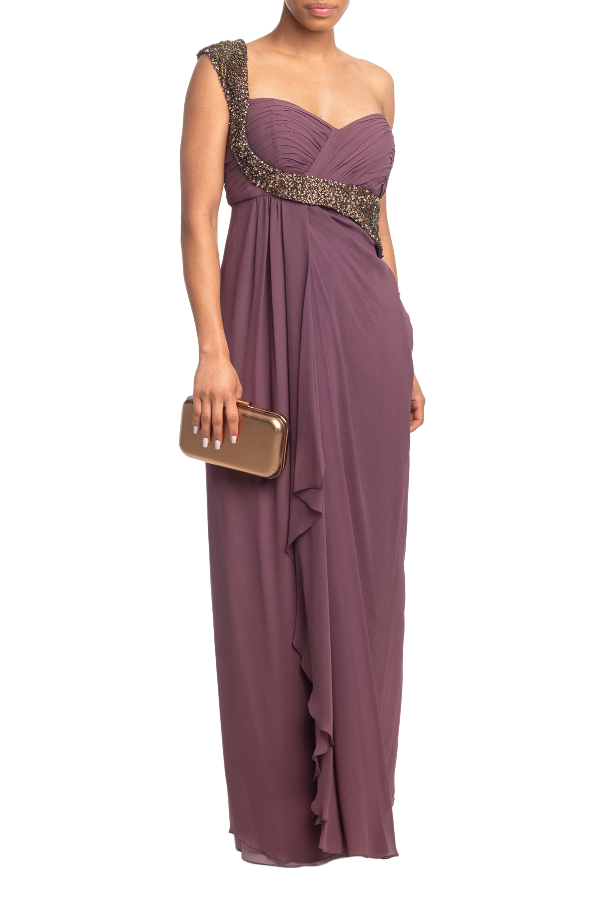Vestido Longo Um Ombro Roxo HM