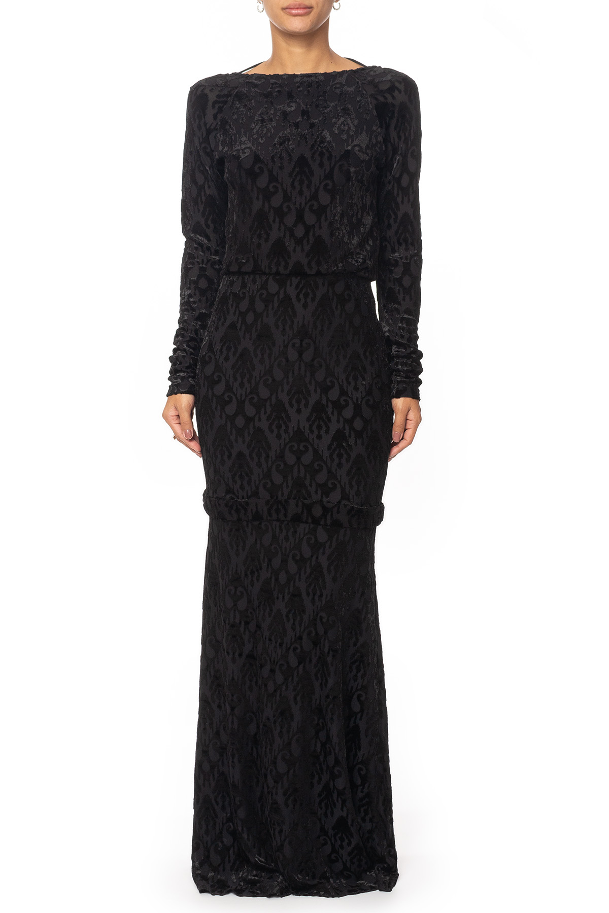 Vestido Longo Veludo Preto