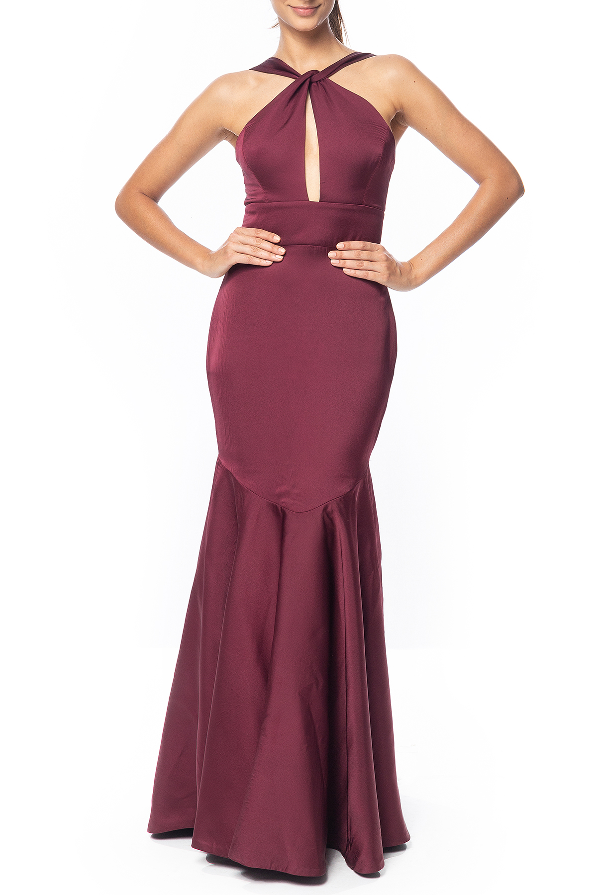 Vestido Longo Viscose Marsala