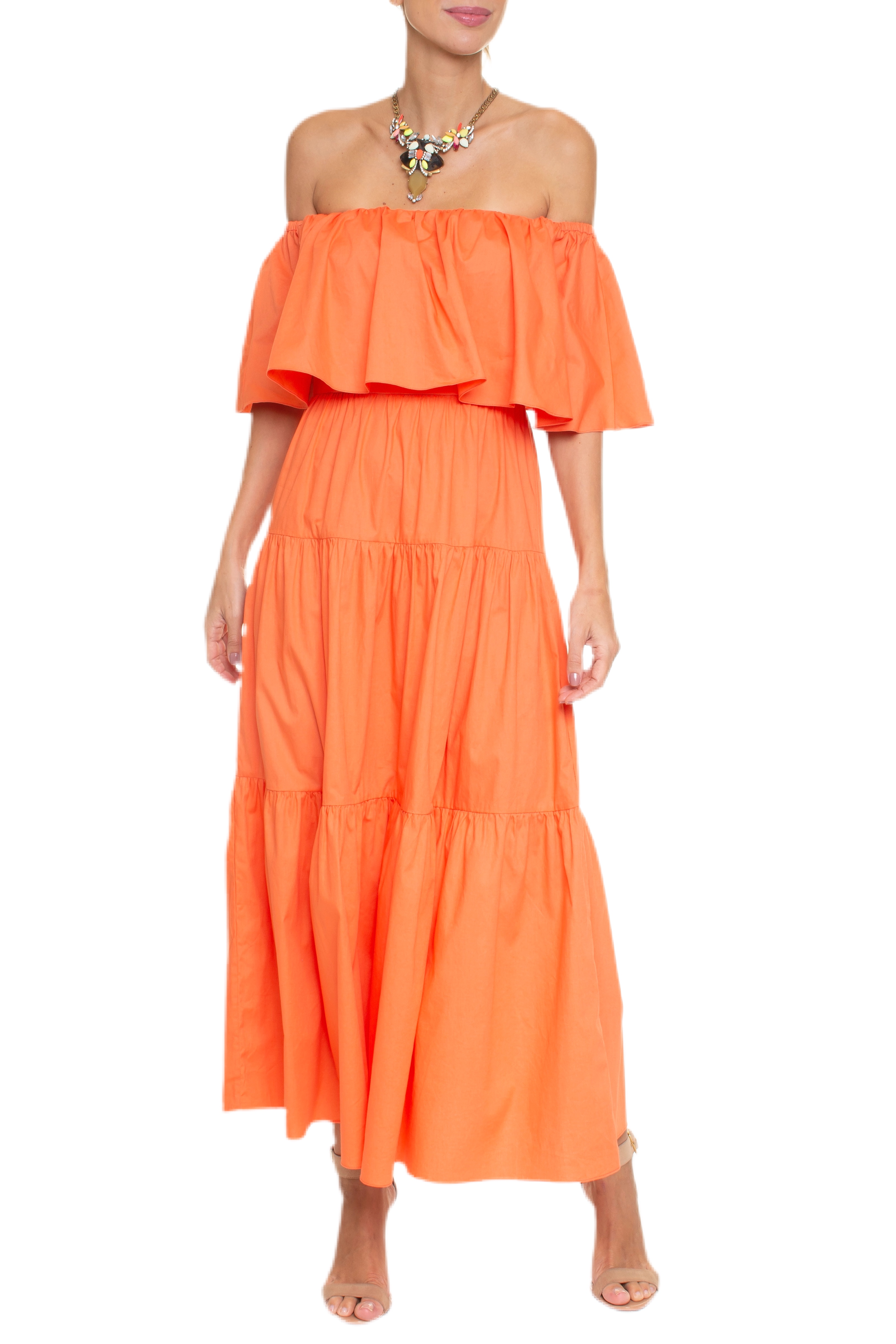Vestido Longuete Ombro A Ombro